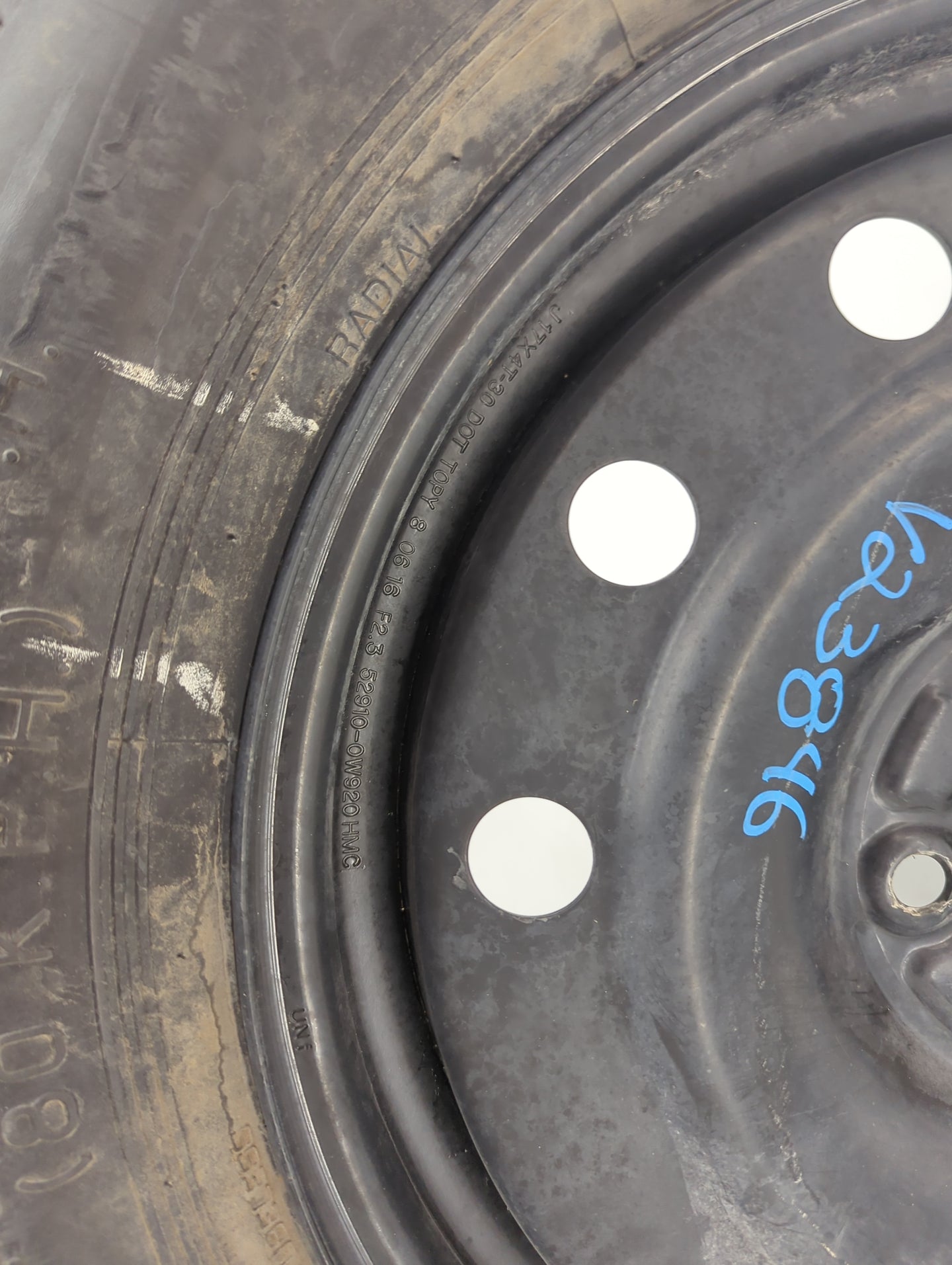 2011-2020 Kia Sorento Spare Donut Tire Wheel Rim Oem 1491173 - Oemusedautoparts1.com