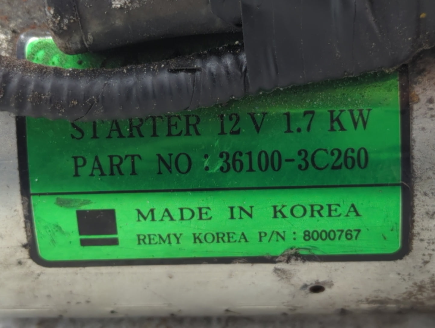 2016-2020 Kia Sorento Car Starter Motor Solenoid OEM P/N:36100-3C260 Fits Fits 2015 2016 2017 2018 2019 2020 OEM Used Auto P