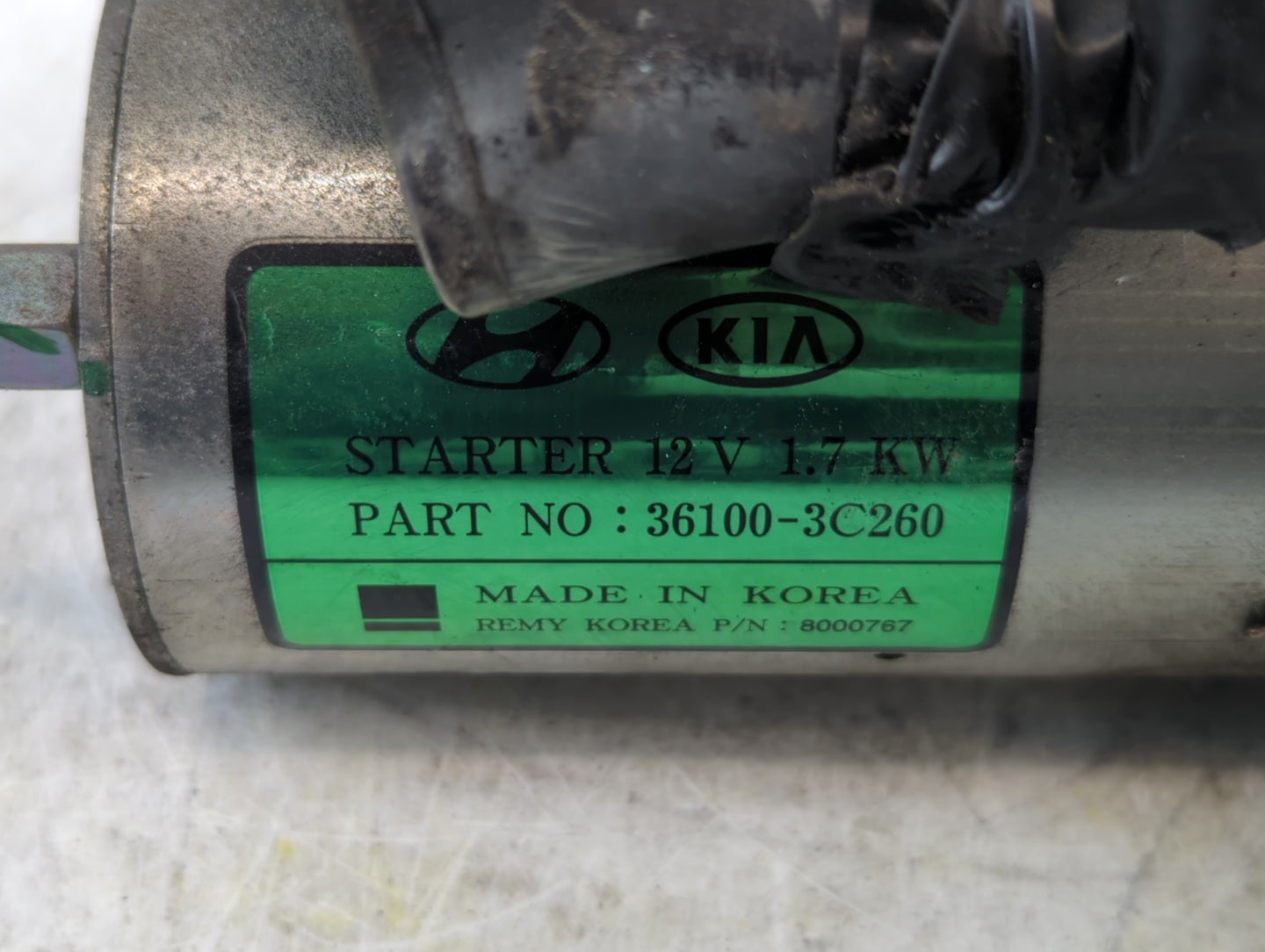 2016-2020 Kia Sorento Car Starter Motor Solenoid OEM P/N:36100-3C260 Fits Fits 2015 2016 2017 2018 2019 2020 OEM Used Auto P