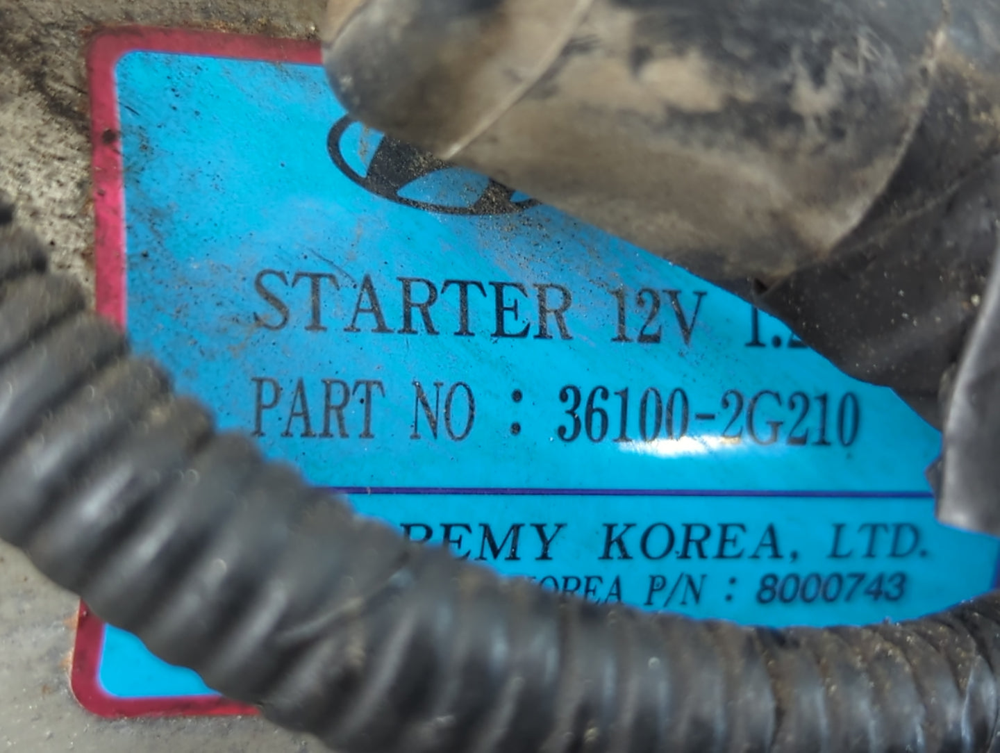 2016-2020 Kia Sorento Car Starter Motor Solenoid OEM P/N:8000743 36100-2G210 Fits Fits 2015 2016 2017 2018 2019 2020 OEM Use