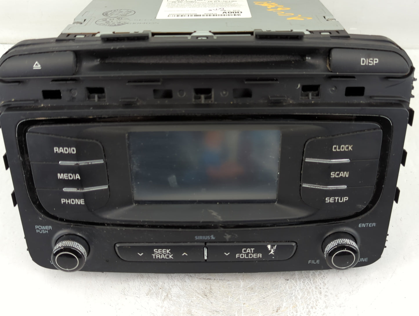 2016-2018 Kia Sorento Radio AM FM Cd Player Receiver Replacement P/N:96180-C6000WK Fits Fits 2016 2017 2018 OEM Used Auto Pa