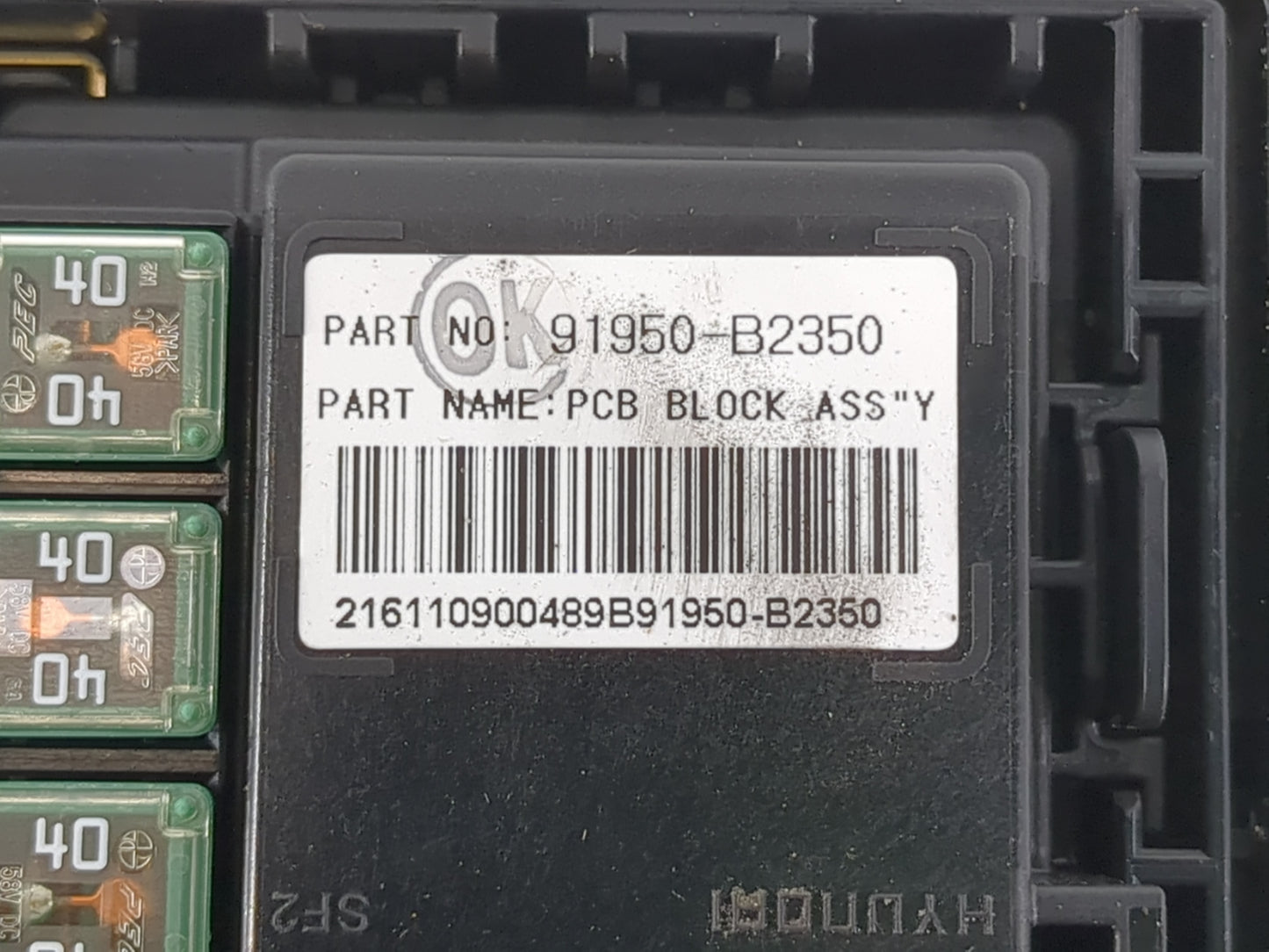 2017-2019 Kia Soul Fusebox Fuse Box Panel Relay Module P/N:91950-B2350 Fits Fits 2017 2018 2019 OEM Used Auto Parts - Oemuse