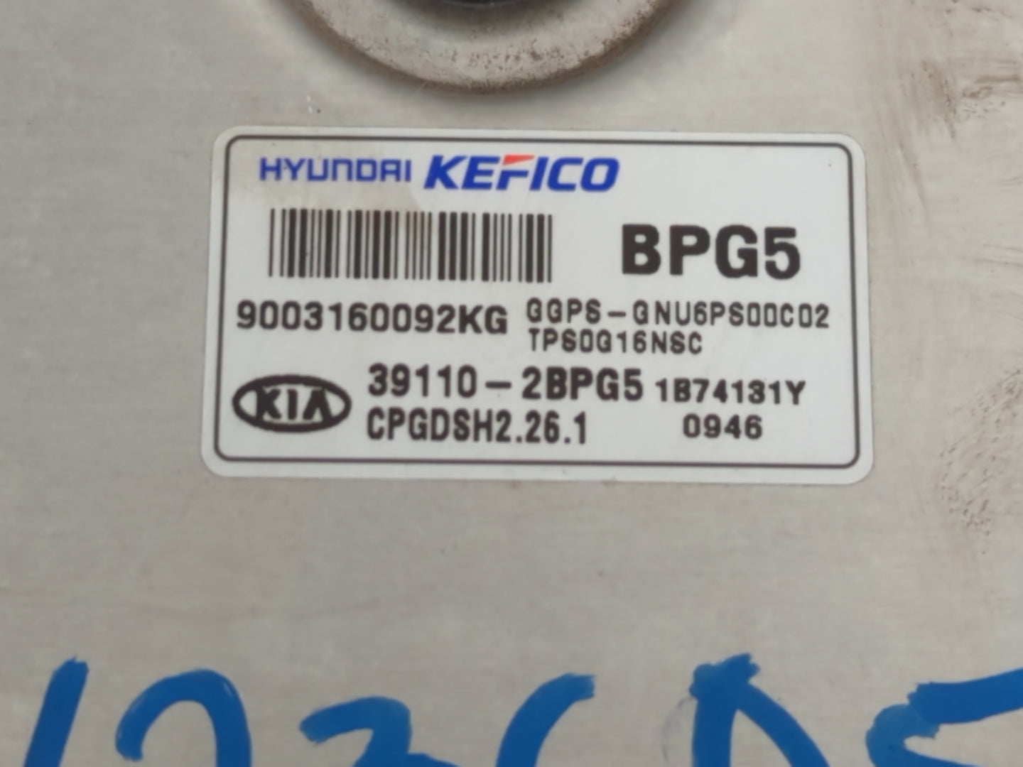 2017-2019 Kia Soul PCM Engine Control Computer ECU ECM PCU OEM P/N:391102BPG5 Fits Fits 2017 2018 2019 OEM Used Auto Parts -