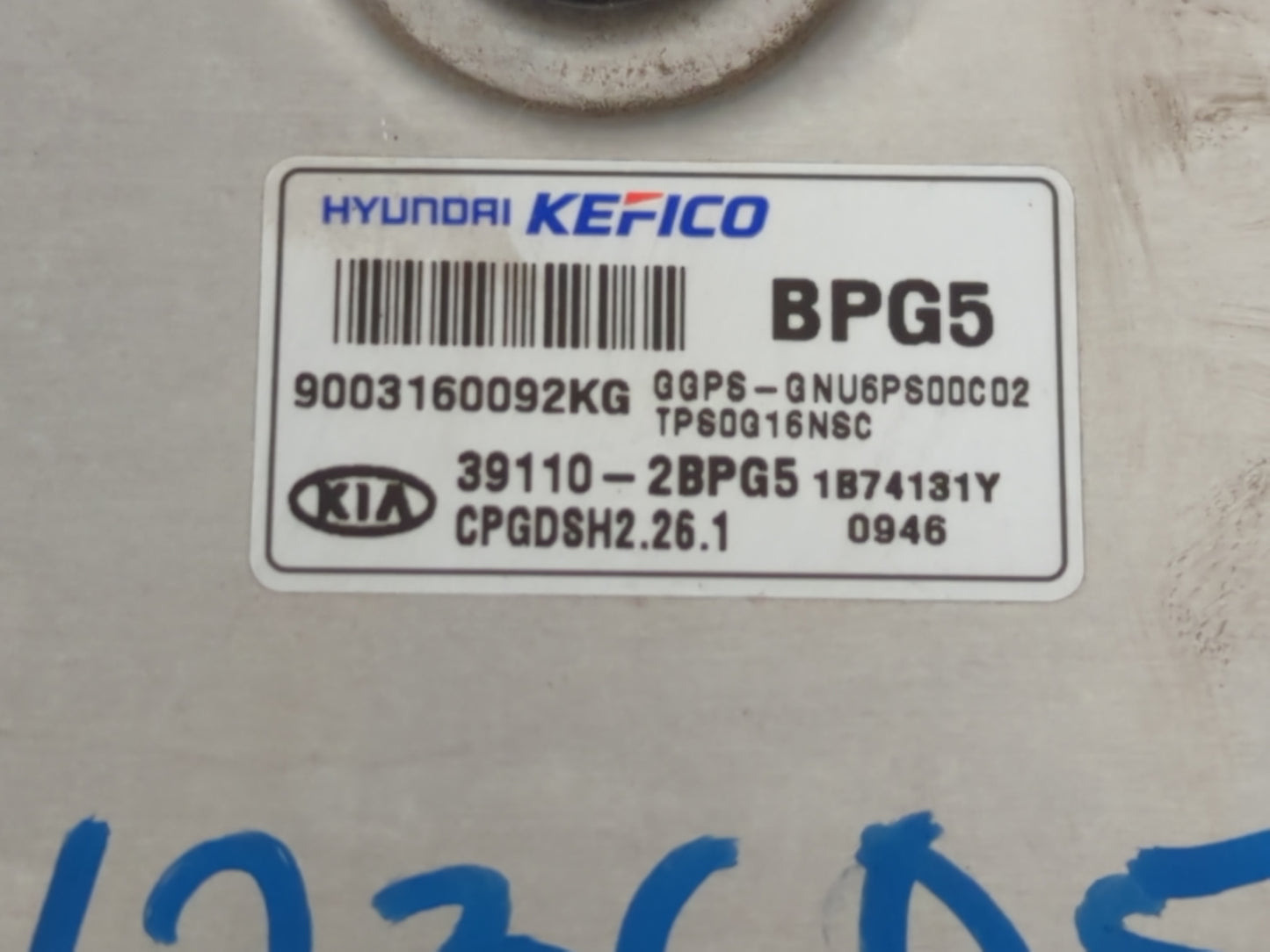 2017-2019 Kia Soul PCM Engine Control Computer ECU ECM PCU OEM P/N:391102BPG5 Fits Fits 2017 2018 2019 OEM Used Auto Parts -