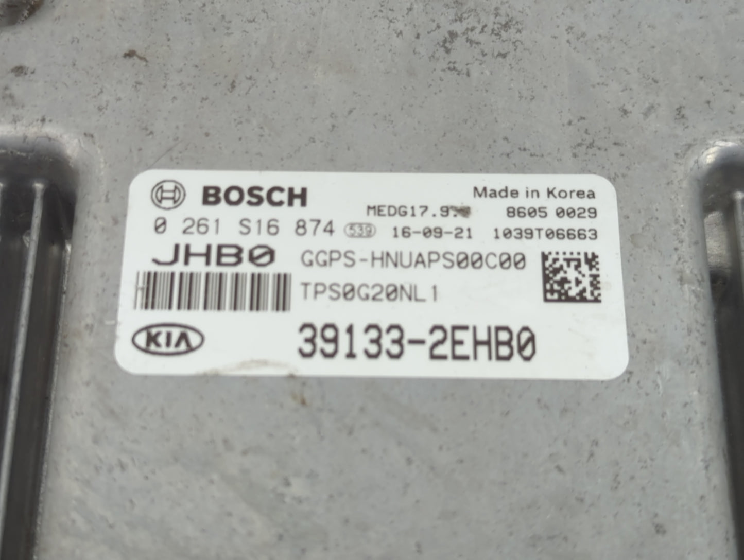 2017-2018 Kia Soul PCM Engine Control Computer ECU ECM PCU OEM P/N:39133-2EHB0 Fits Fits 2017 2018 OEM Used Auto Parts - Oem