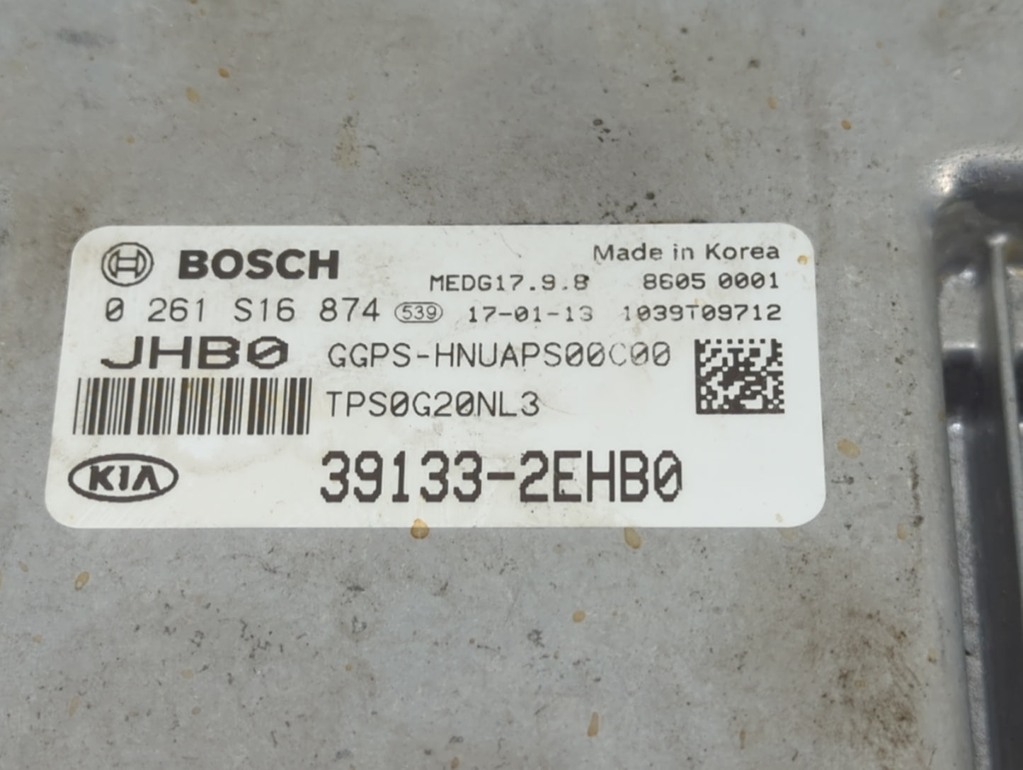 2017-2018 Kia Soul PCM Engine Control Computer ECU ECM PCU OEM P/N:0 261 S16 874 39133-2EHB0 Fits Fits 2017 2018 OEM Used Au
