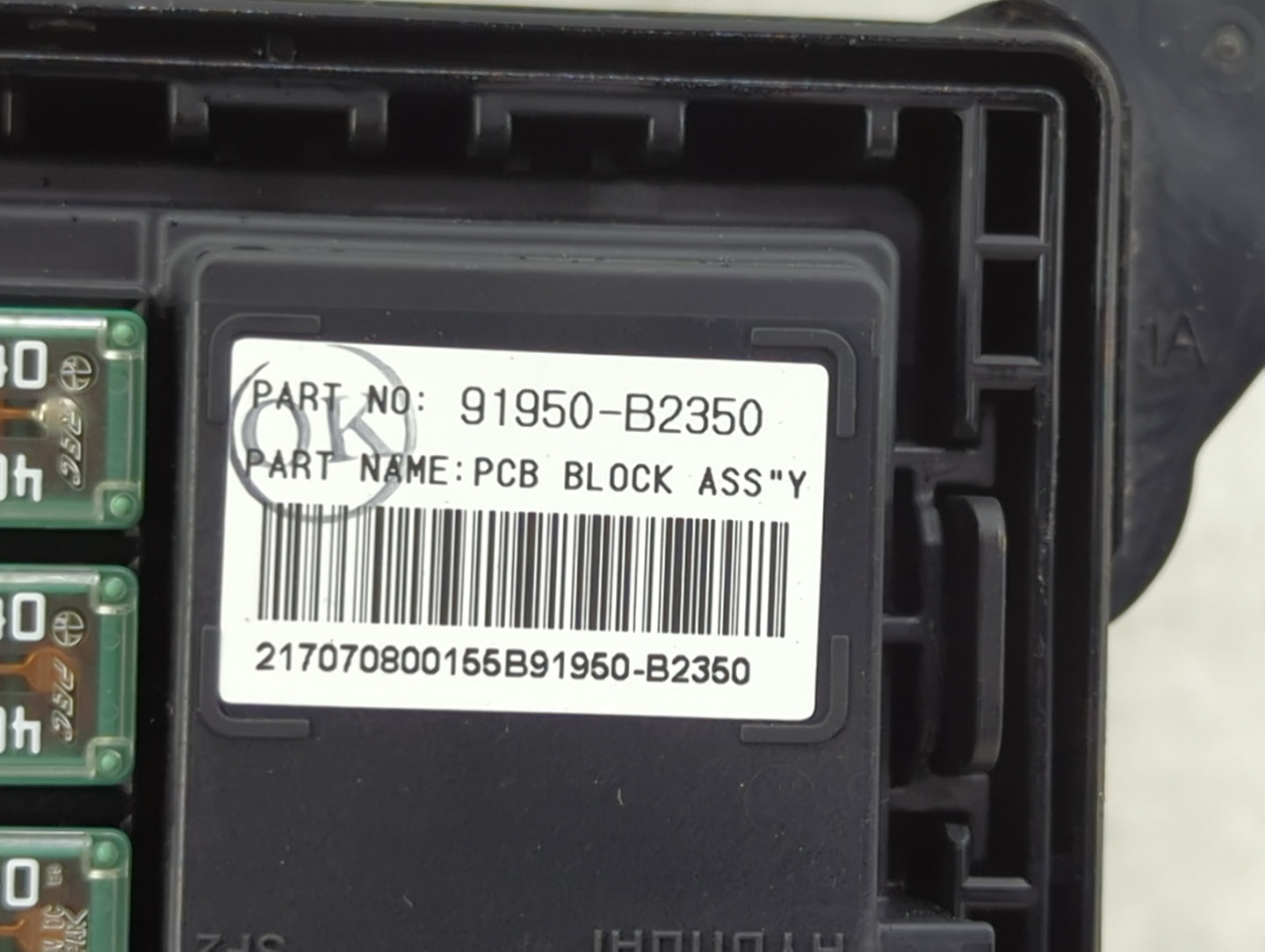 2017-2019 Kia Soul Fusebox Fuse Box Panel Relay Module P/N:91950-B2350 Fits Fits 2017 2018 2019 OEM Used Auto Parts - Oemuse