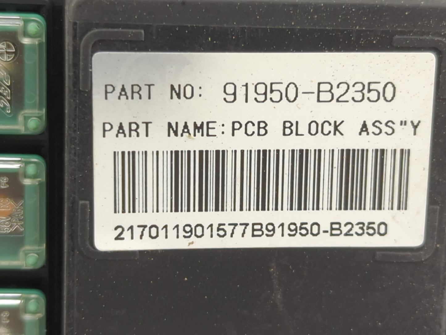 2017-2019 Kia Soul Fusebox Fuse Box Panel Relay Module P/N:91950-B2350 Fits Fits 2017 2018 2019 OEM Used Auto Parts - Oemuse