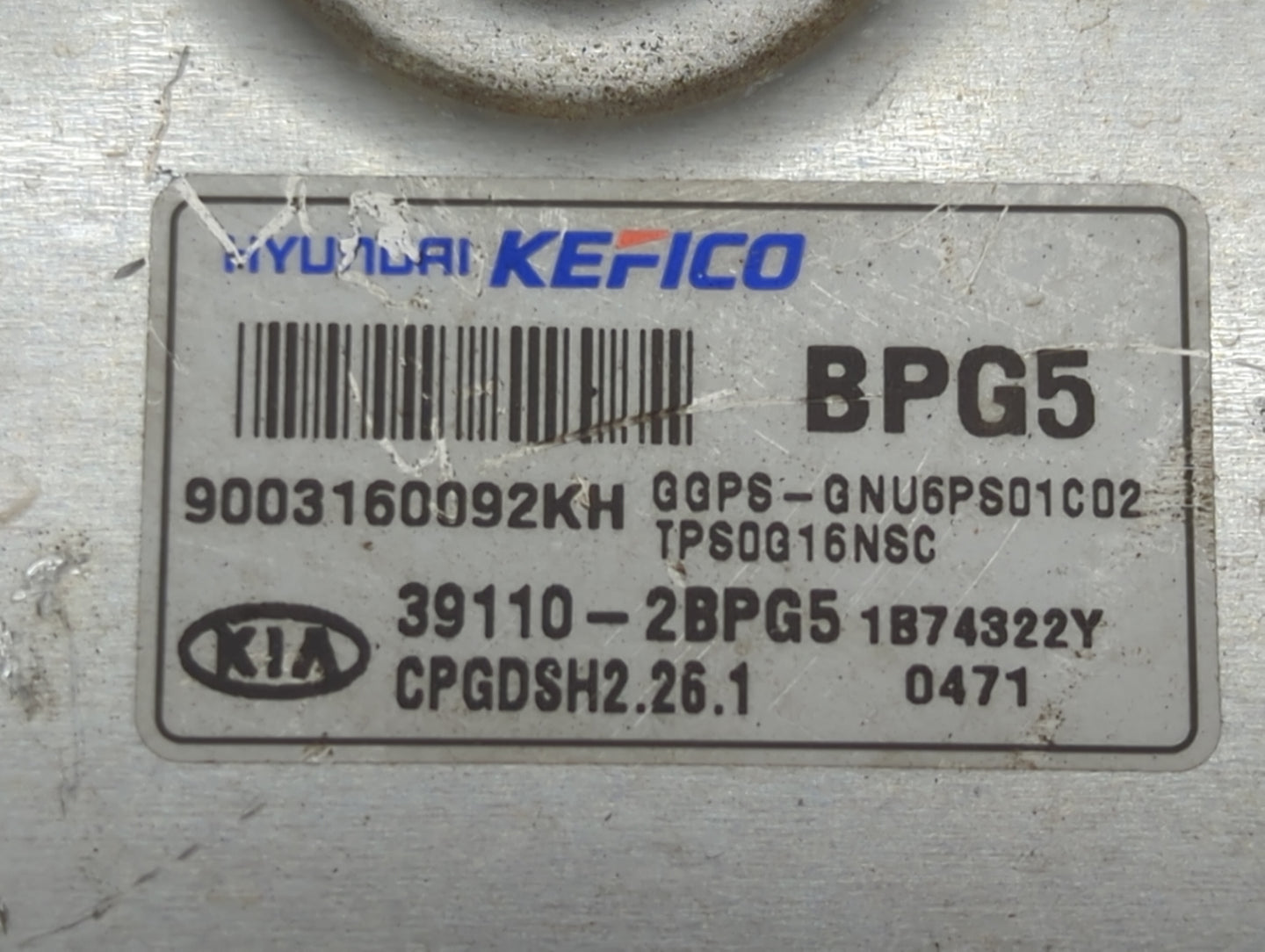 2017-2019 Kia Soul PCM Engine Control Computer ECU ECM PCU OEM P/N:39110-2BPG5 9003160092KH Fits Fits 2017 2018 2019 OEM Use
