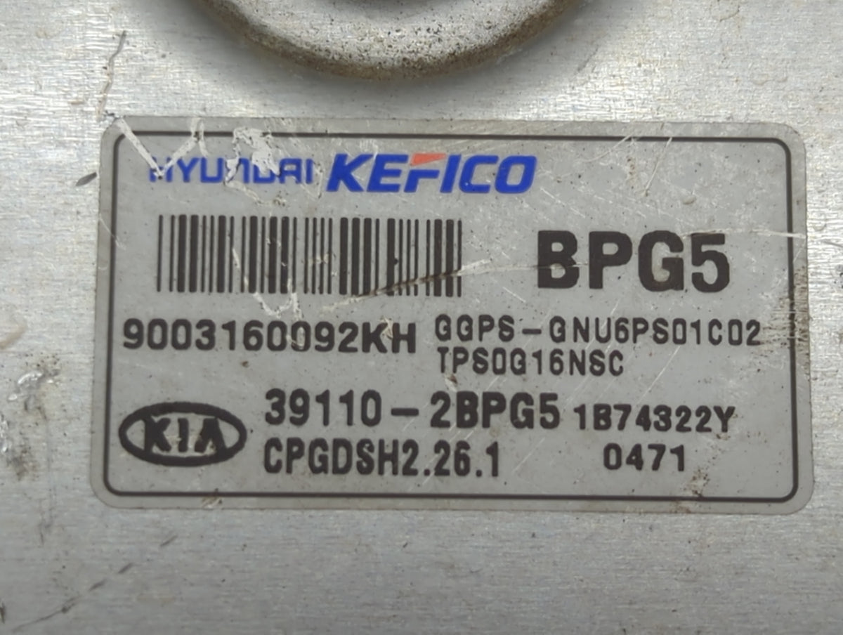 2017-2019 Kia Soul PCM Engine Control Computer ECU ECM PCU OEM P/N:39110-2BPG5 9003160092KH Fits 2017 2018 2019 OEM Used Aut