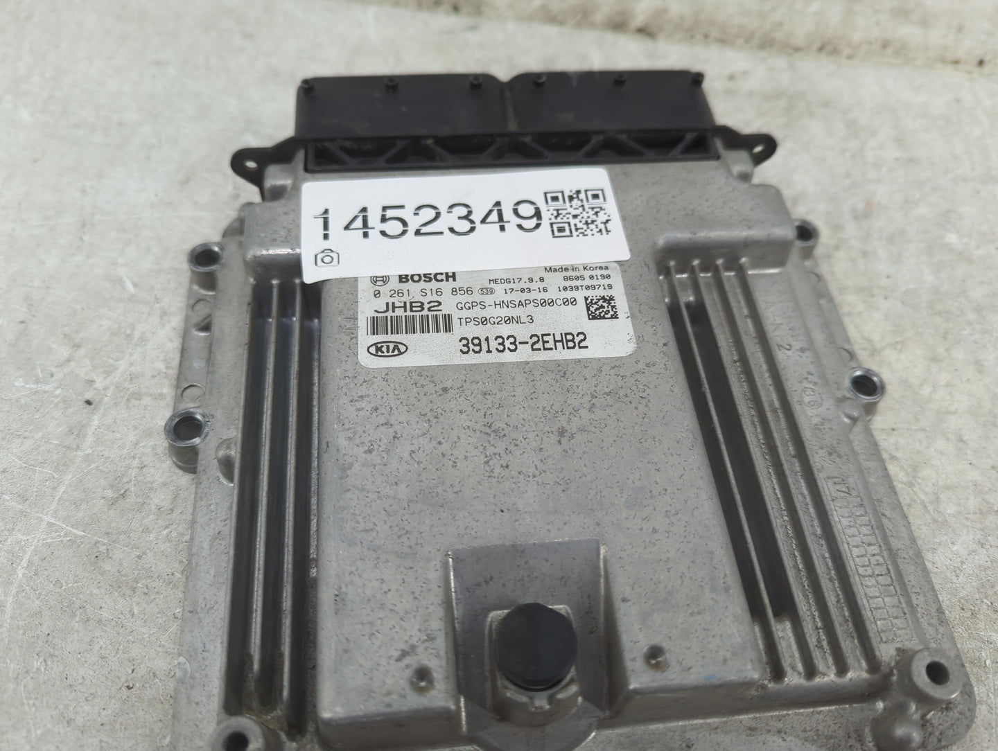 2017-2018 Kia Soul PCM Engine Control Computer ECU ECM PCU OEM P/N:39133-2EHB2 0261S16856 Fits Fits 2017 2018 OEM Used Auto 