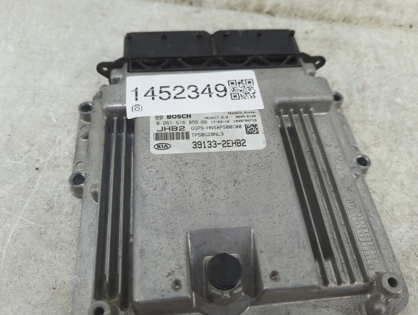 2017-2018 Kia Soul PCM Engine Control Computer ECU ECM PCU OEM P/N:39133-2EHB2 0261S16856 Fits Fits 2017 2018 OEM Used Auto 