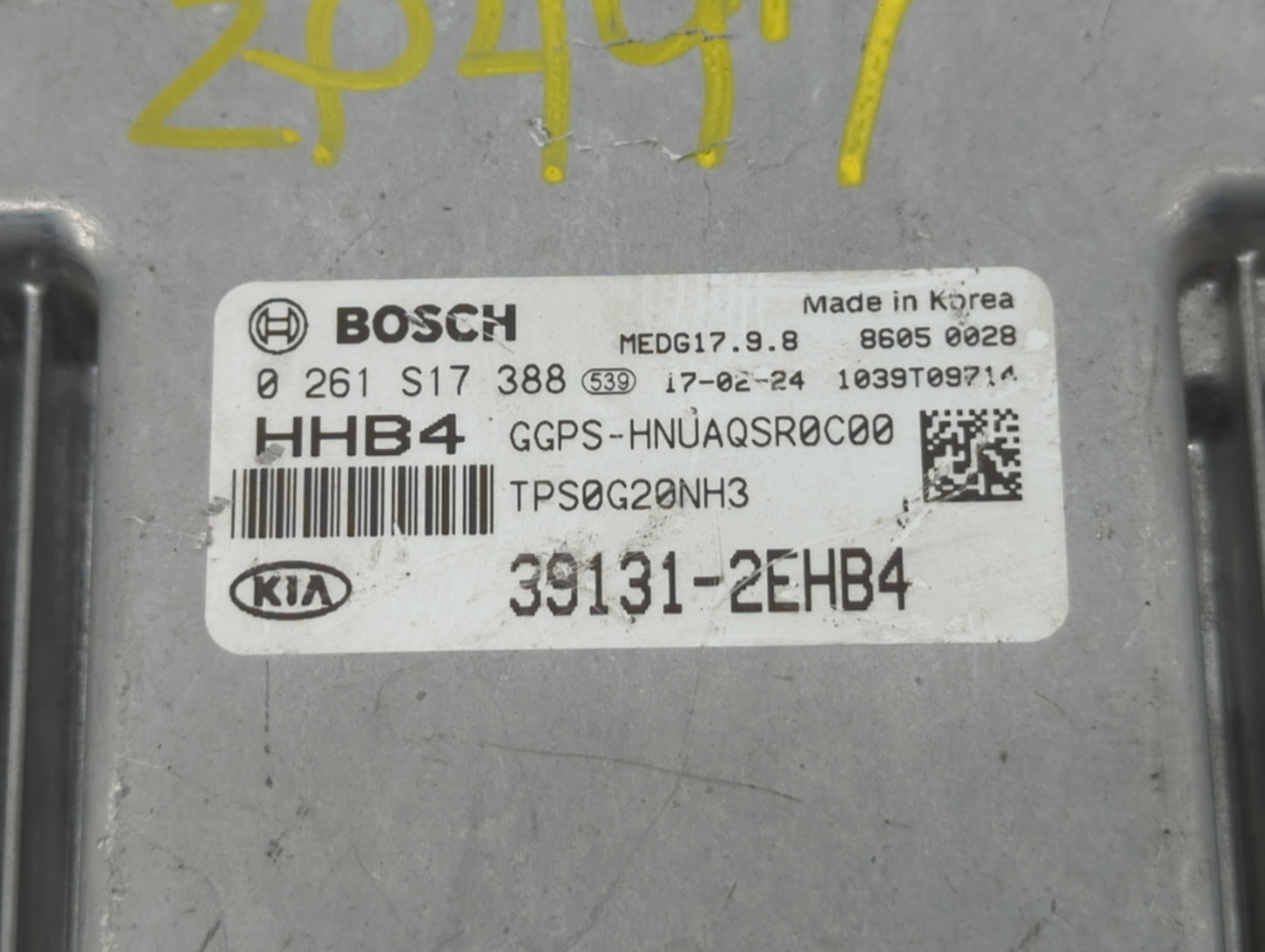 2017-2018 Kia Soul PCM Engine Control Computer ECU ECM PCU OEM P/N:39132-2EHB4 Fits Fits 2017 2018 OEM Used Auto Parts - Oem