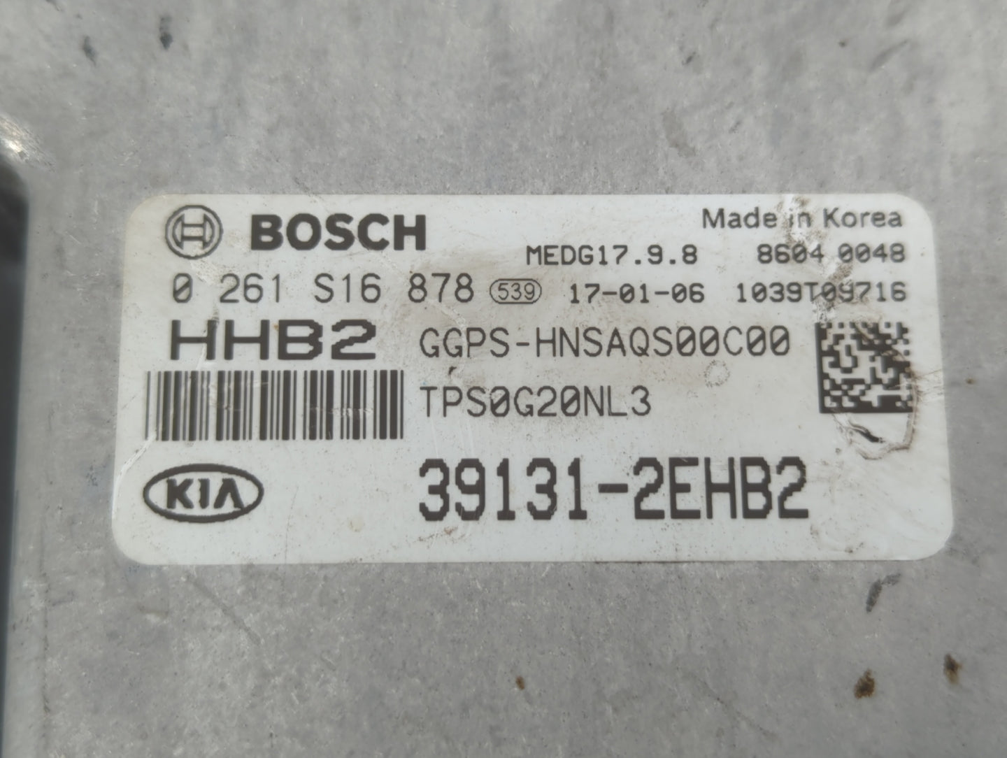 2017-2018 Kia Soul PCM Engine Control Computer ECU ECM PCU OEM P/N:39131-2EHB2 Fits Fits 2017 2018 OEM Used Auto Parts - Oem