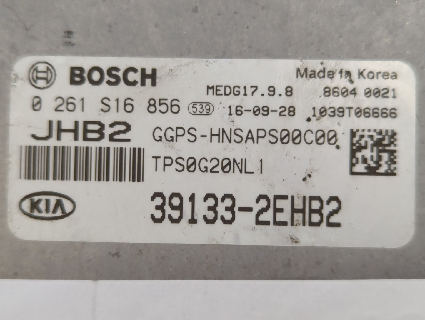 2017-2018 Kia Soul PCM Engine Control Computer ECU ECM PCU OEM P/N:39133-2EHB2 39133-2EHB0 Fits Fits 2017 2018 OEM Used Auto