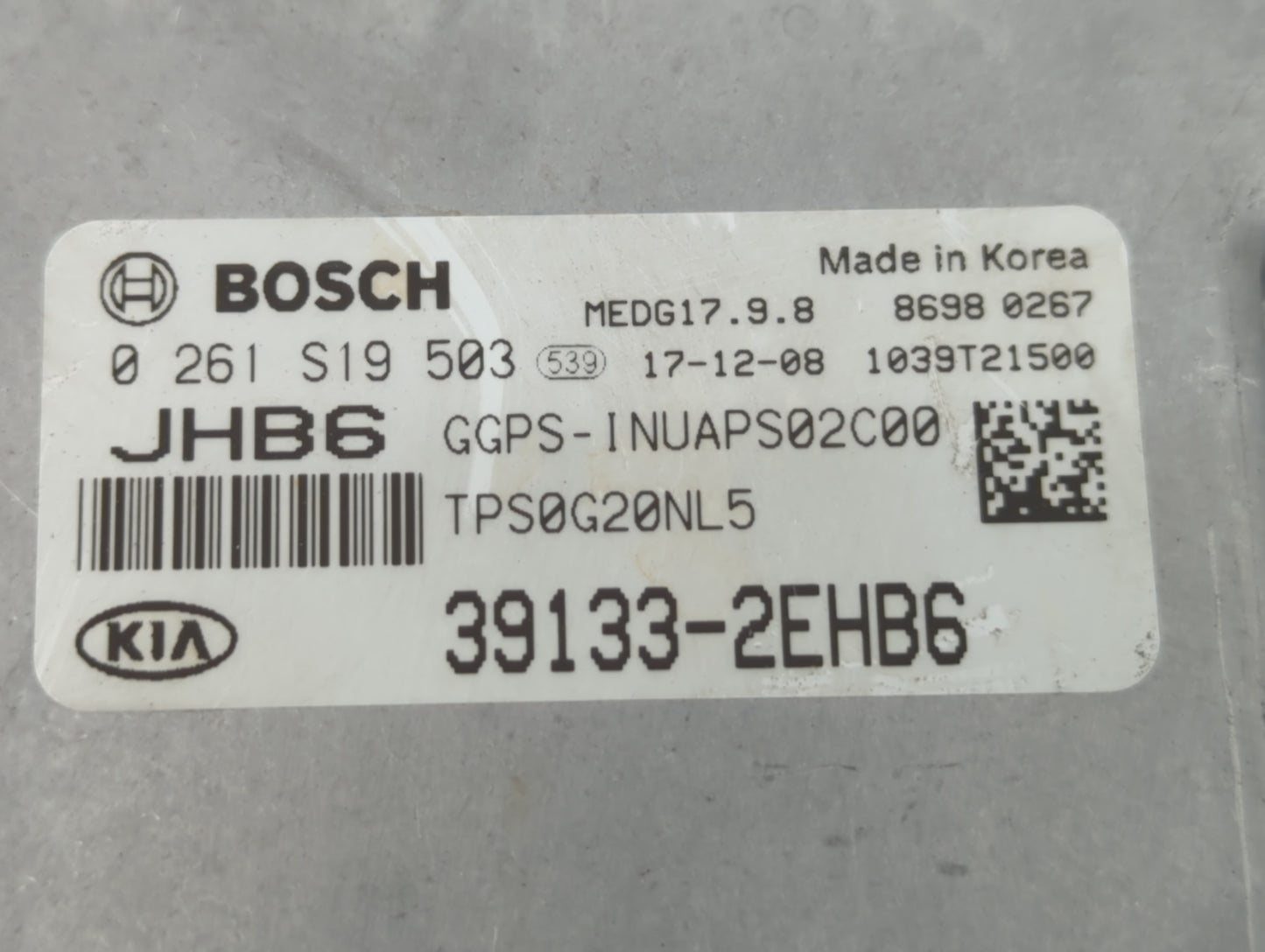 2017-2018 Kia Soul PCM Engine Control Computer ECU ECM PCU OEM P/N:39133-2EHB6 39133-2EHB7, 39132-2EHB2 Fits Fits 2017 2018 