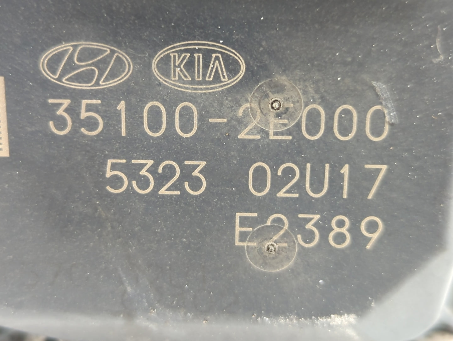 2014-2019 Kia Soul Throttle Body P/N:35100-2E000 Fits Fits 2011 2012 2013 2014 2015 2016 2017 2018 2019 2020 2021 OEM Used A