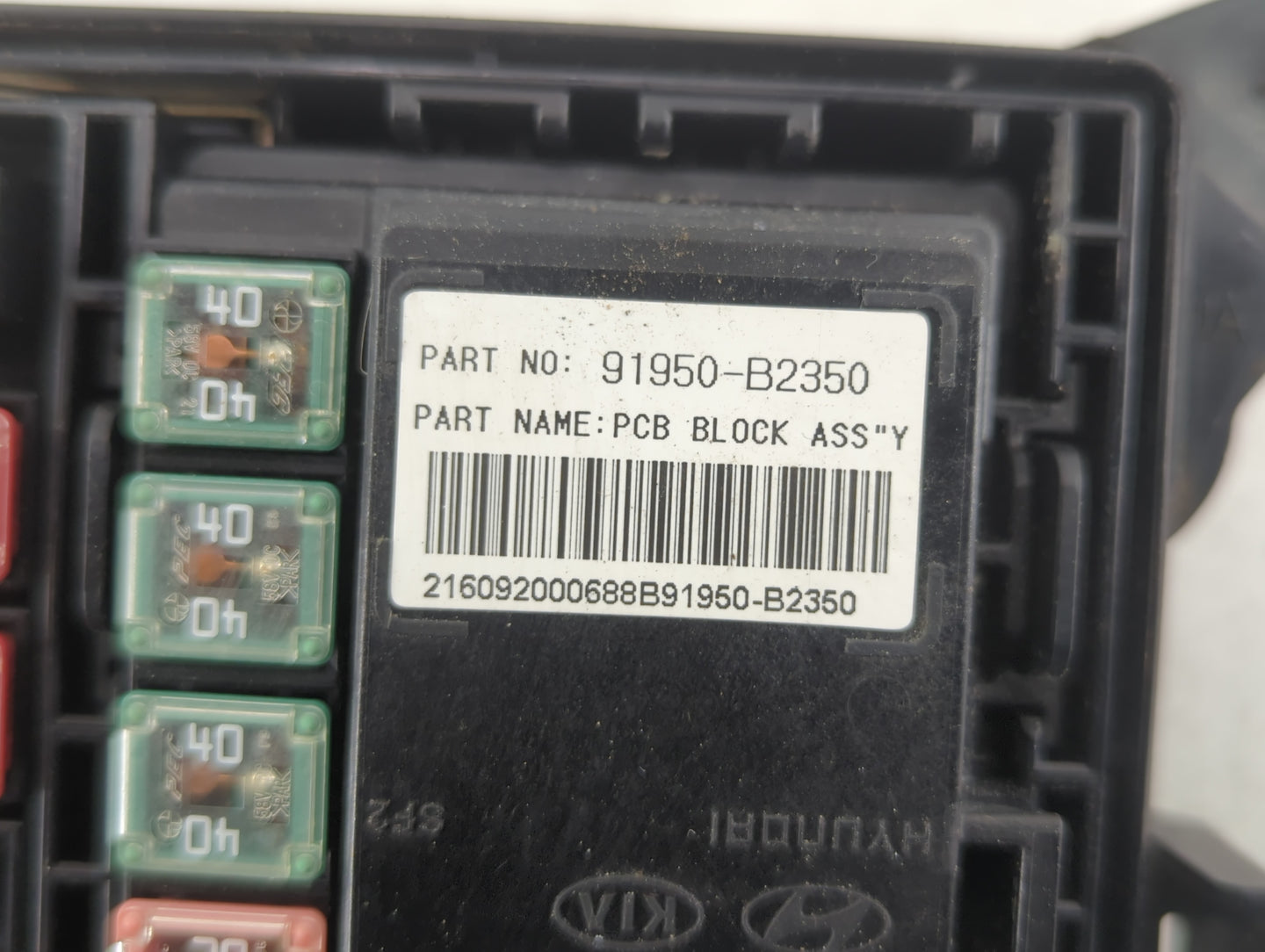 2017-2019 Kia Soul Fusebox Fuse Box Panel Relay Module P/N:91950-B2350 Fits Fits 2017 2018 2019 OEM Used Auto Parts - Oemuse