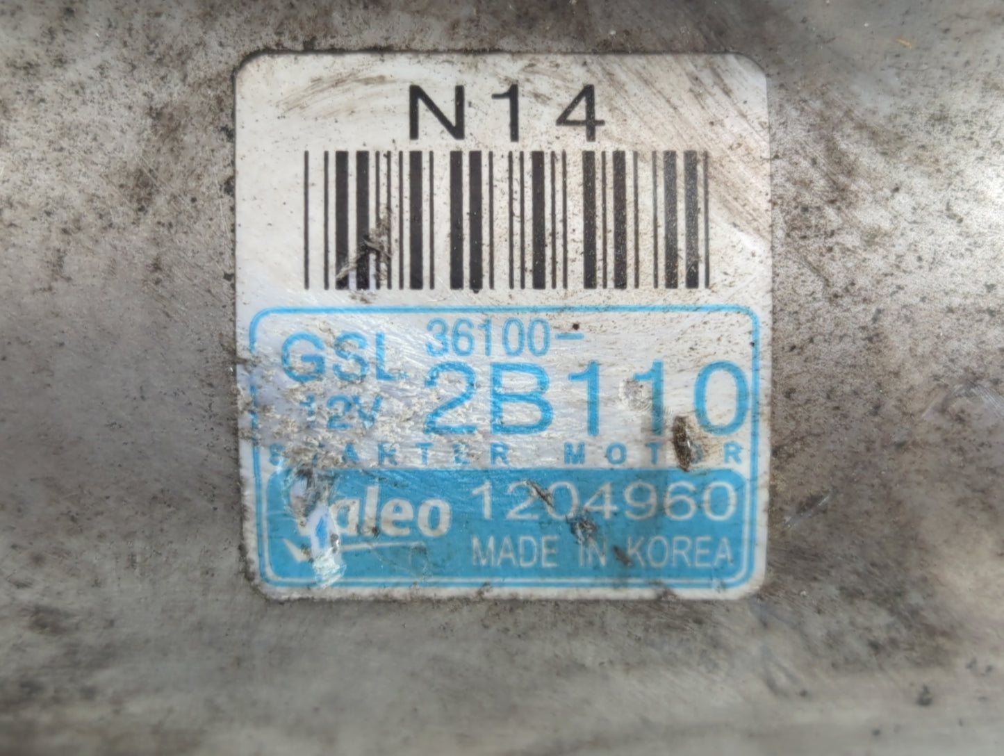 2014-2019 Kia Soul Car Starter Motor Solenoid OEM P/N:1204960 36100-2B110 Fits Fits 2014 2015 2016 2017 2018 2019 OEM Used A