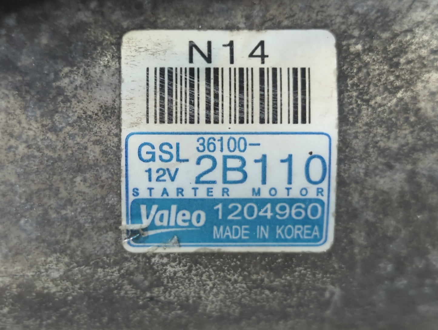 2014-2019 Kia Soul Car Starter Motor Solenoid OEM P/N:1204960 36100-2B110 Fits Fits 2014 2015 2016 2017 2018 2019 OEM Used A
