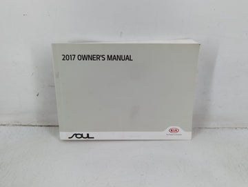 2017 Kia Soul Owners Manual Book Guide P/N:HB2O-EU6NB OEM Used Auto Parts - Oemusedautoparts1.com