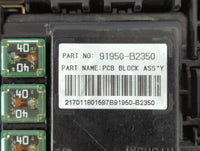 2017-2019 Kia Soul Fusebox Fuse Box Panel Relay Module P/N:91709B2070 Fits Fits 2017 2018 2019 OEM Used Auto Parts - Oemused