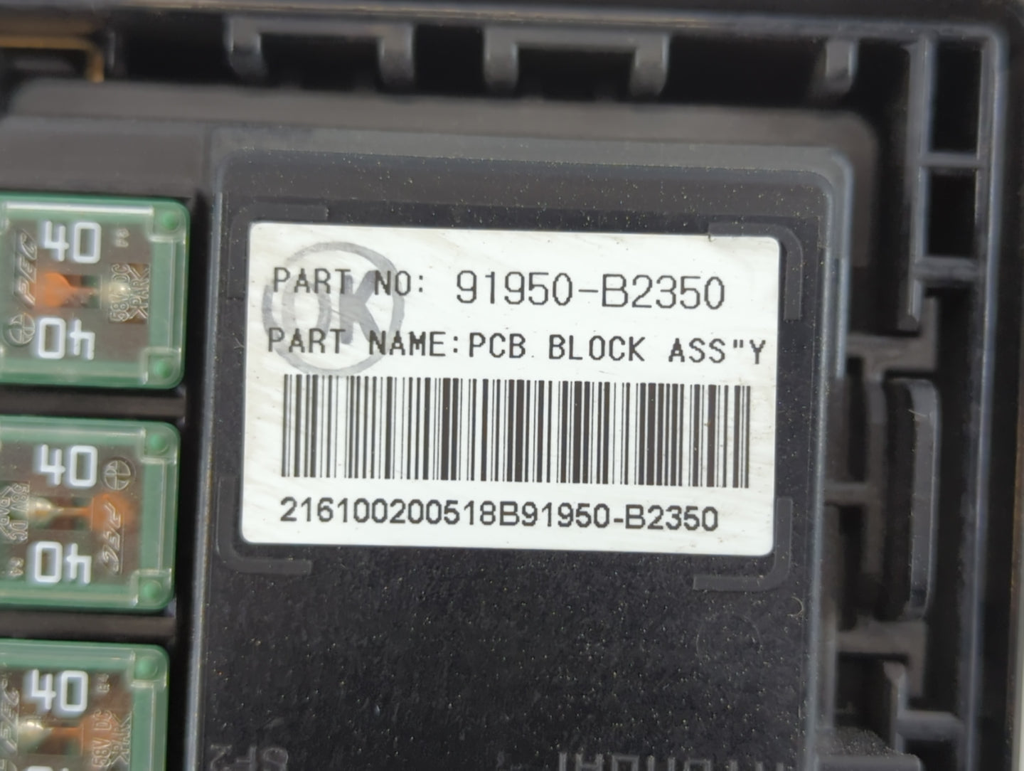 2017-2019 Kia Soul Fusebox Fuse Box Panel Relay Module P/N:91950-B2350 Fits Fits 2017 2018 2019 OEM Used Auto Parts - Oemuse
