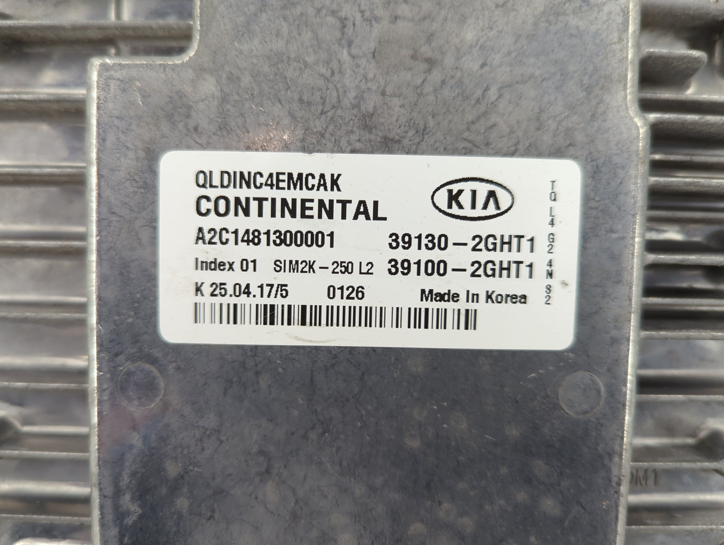 2017-2019 Kia Sportage PCM Engine Control Computer ECU ECM PCU OEM P/N:39130-2GHT1 Fits Fits 2017 2018 2019 OEM Used Auto Pa