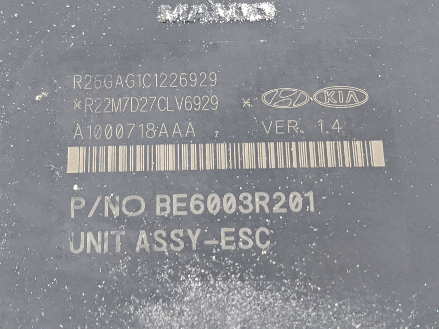 2017-2019 Kia Sportage ABS Pump Control Module Replacement P/N:BE6003R201 58920-D9100 Fits Fits 2017 2018 2019 OEM Used Auto