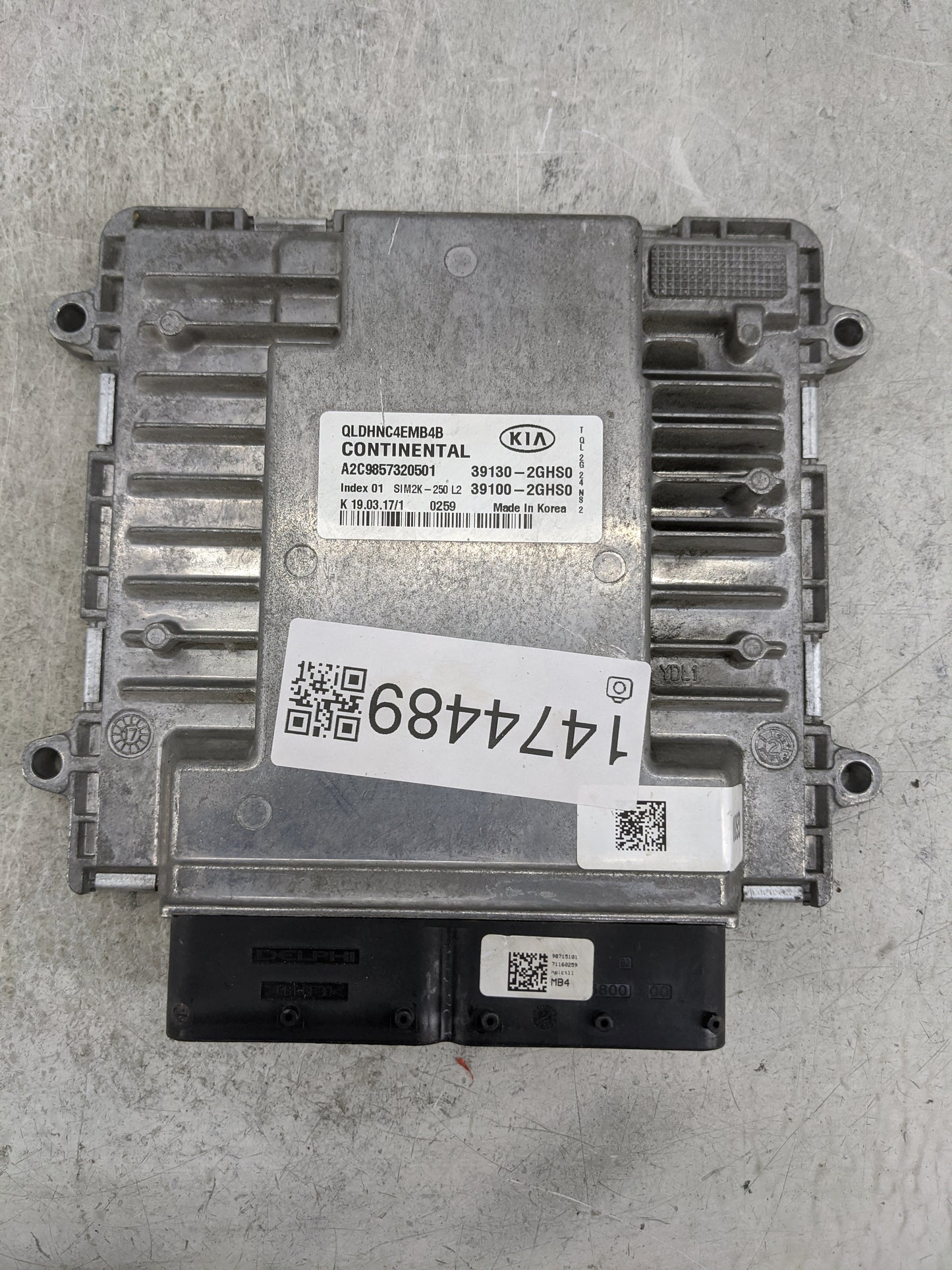 2017-2019 Kia Sportage PCM Engine Control Computer ECU ECM PCU OEM P/N:39130-2GHS0 39100-2GHS0 Fits Fits 2017 2018 2019 OEM 