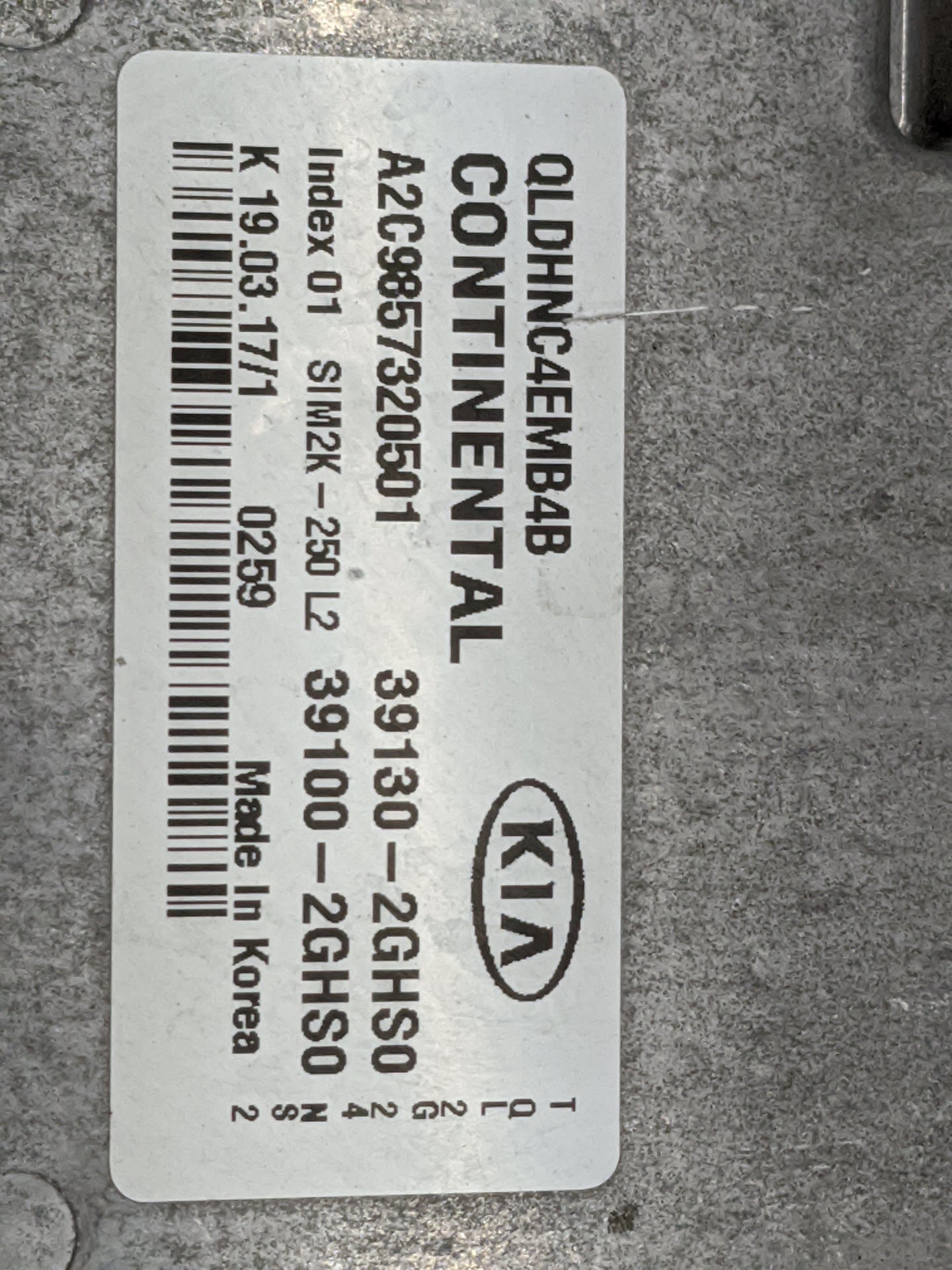 2017-2019 Kia Sportage PCM Engine Control Computer ECU ECM PCU OEM P/N:39130-2GHS0 39100-2GHS0 Fits Fits 2017 2018 2019 OEM 