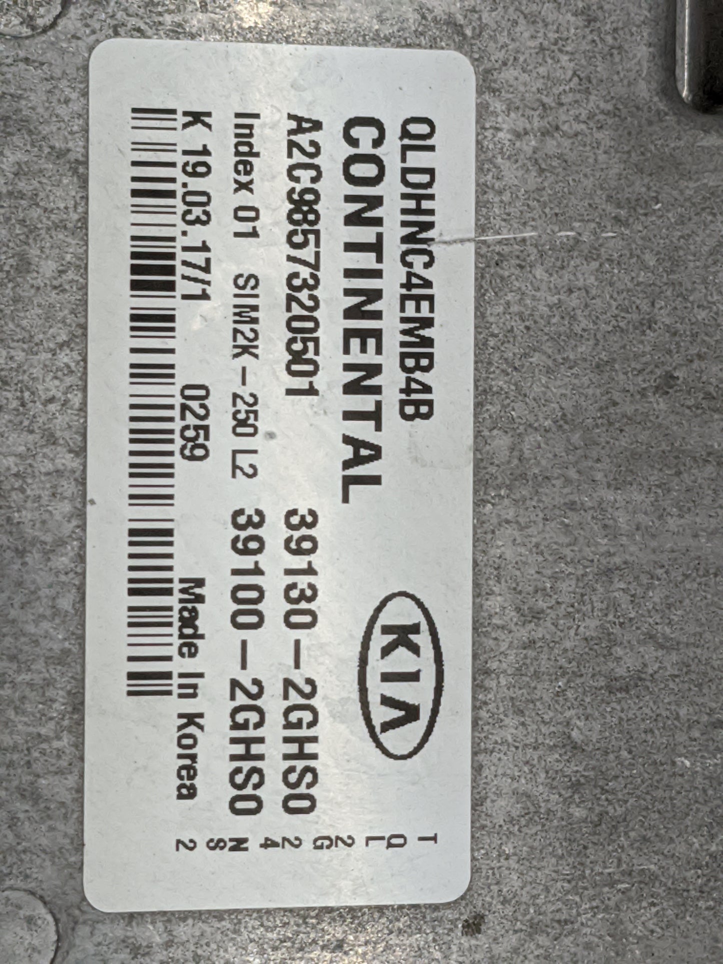 2017-2019 Kia Sportage PCM Engine Control Computer ECU ECM PCU OEM P/N:39130-2GHS0 39100-2GHS0 Fits Fits 2017 2018 2019 OEM 