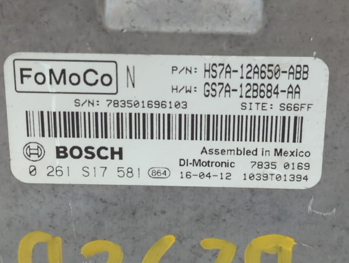 2017 Kia Sportage PCM Engine Control Computer ECU ECM PCU OEM P/N:CU5T-14A624-BA Fits OEM Used Auto Parts - Oemusedautoparts