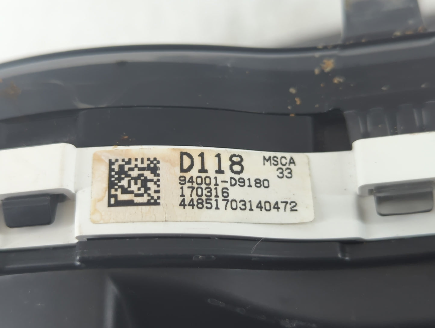 2017 Kia Sportage Instrument Cluster Speedometer Gauges P/N:94001-D9180 Fits OEM Used Auto Parts - Oemusedautoparts1.com
