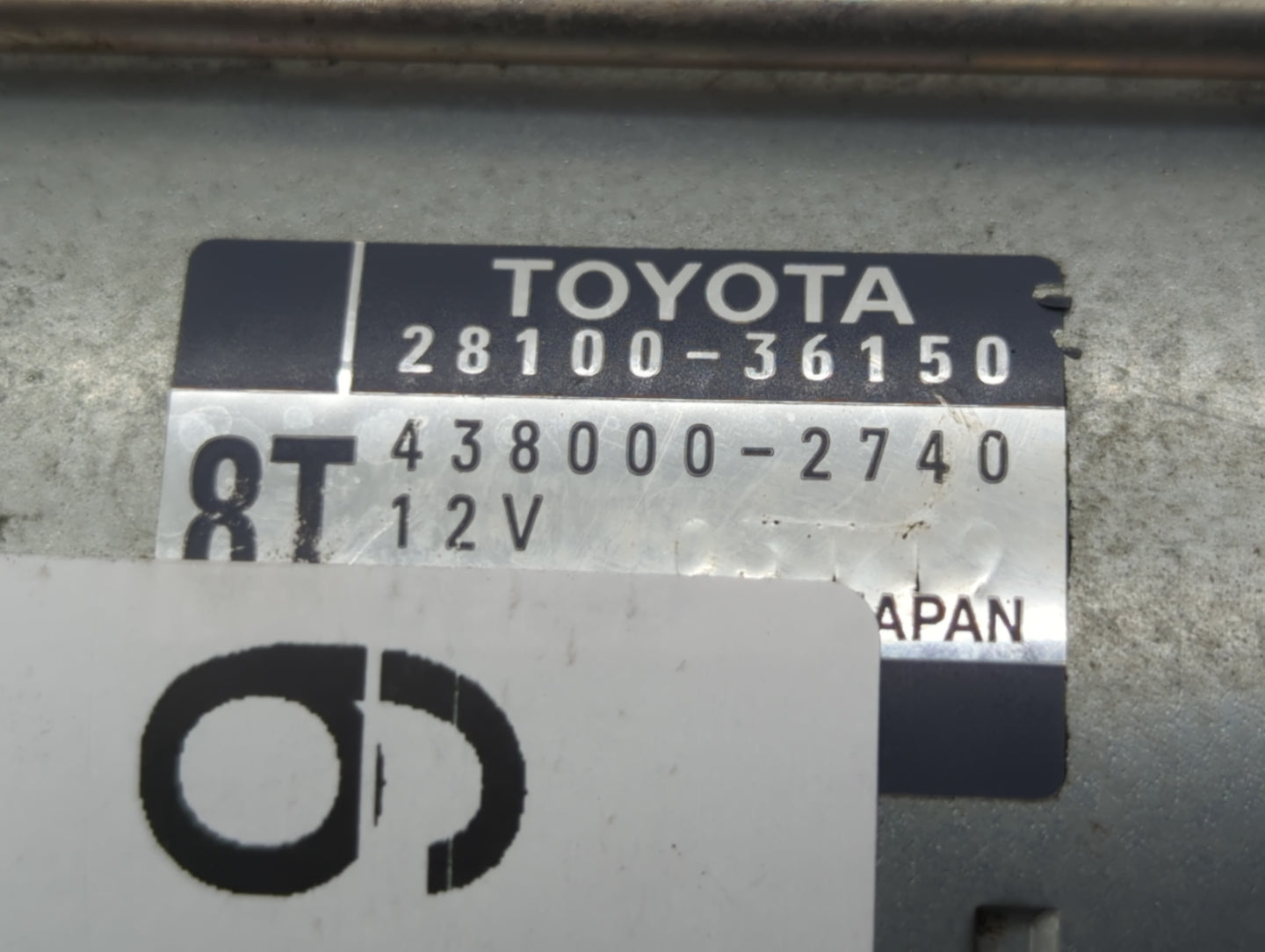 2016-2017 Lexus Is200t Car Starter Motor Solenoid OEM P/N:28100-36150 438000-2740 Fits Fits 2016 2017 2018 2019 OEM Used Aut