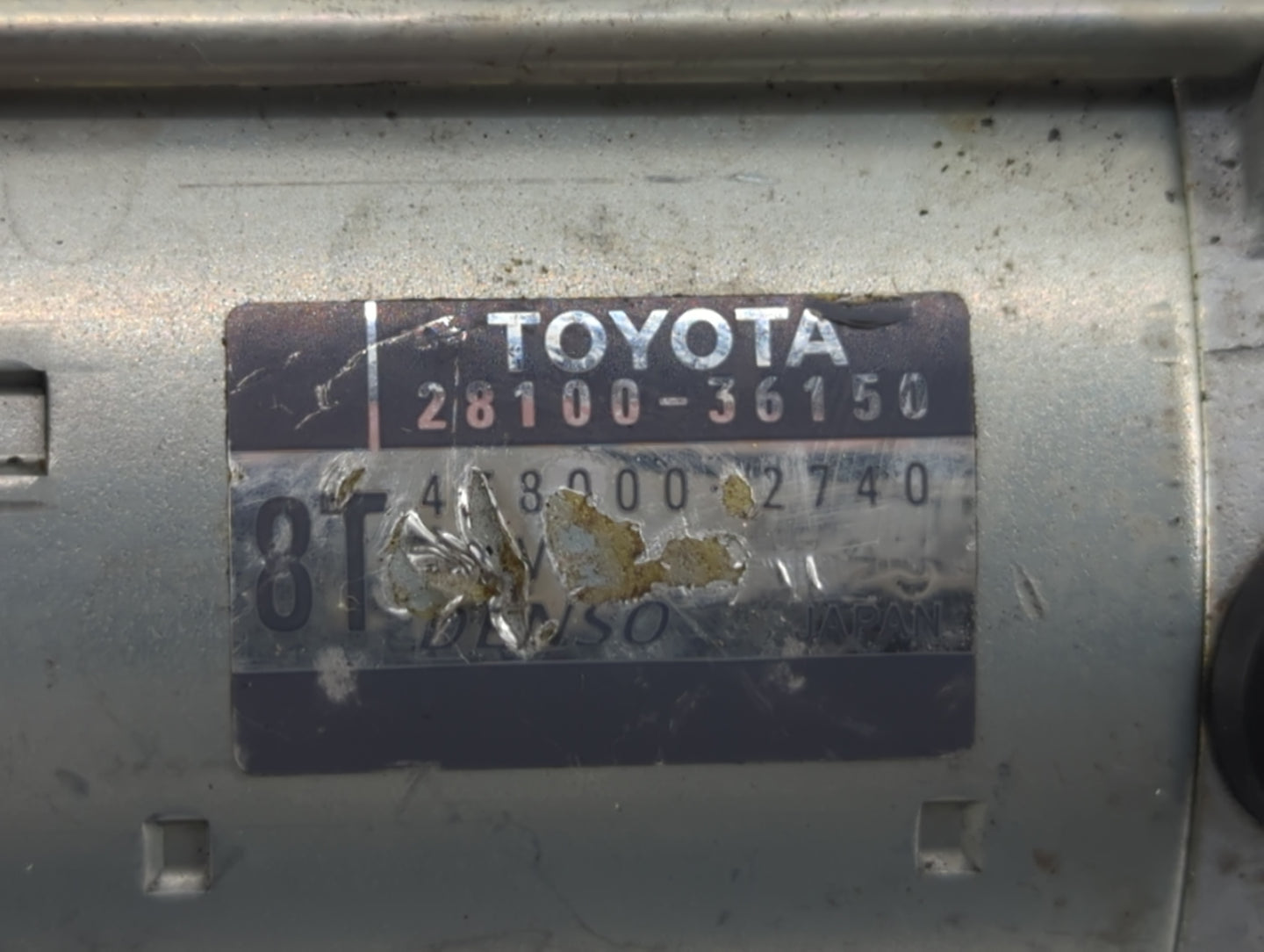 2016-2017 Lexus Is200t Car Starter Motor Solenoid OEM P/N:43800-2740 28100-36150 Fits Fits 2016 2017 2018 2019 OEM Used Auto