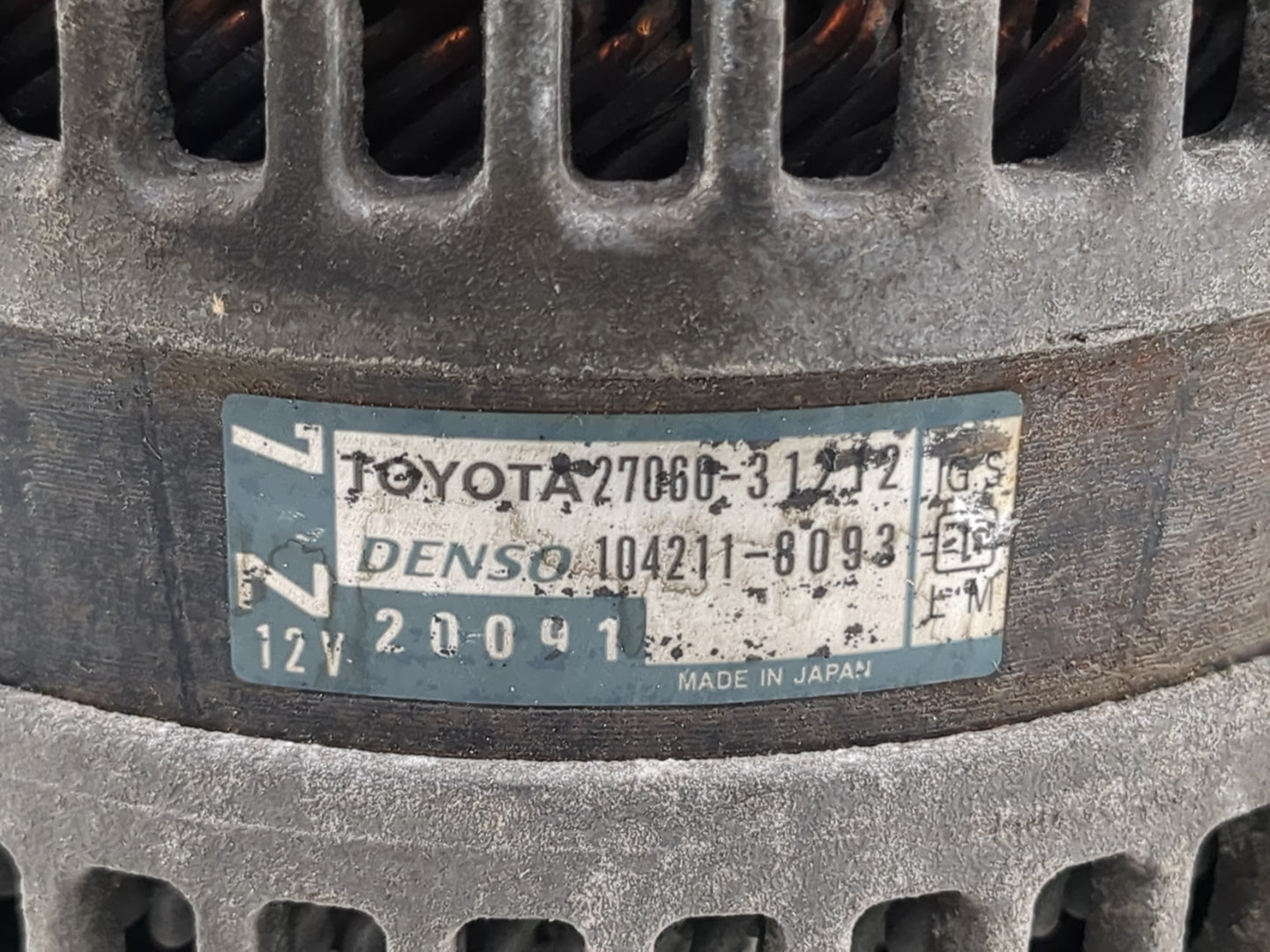 2016-2017 Lexus Is300 Alternator Replacement Generator Charging Assembly Engine OEM P/N:27060-31212 104211-8093 Fits OEM Use