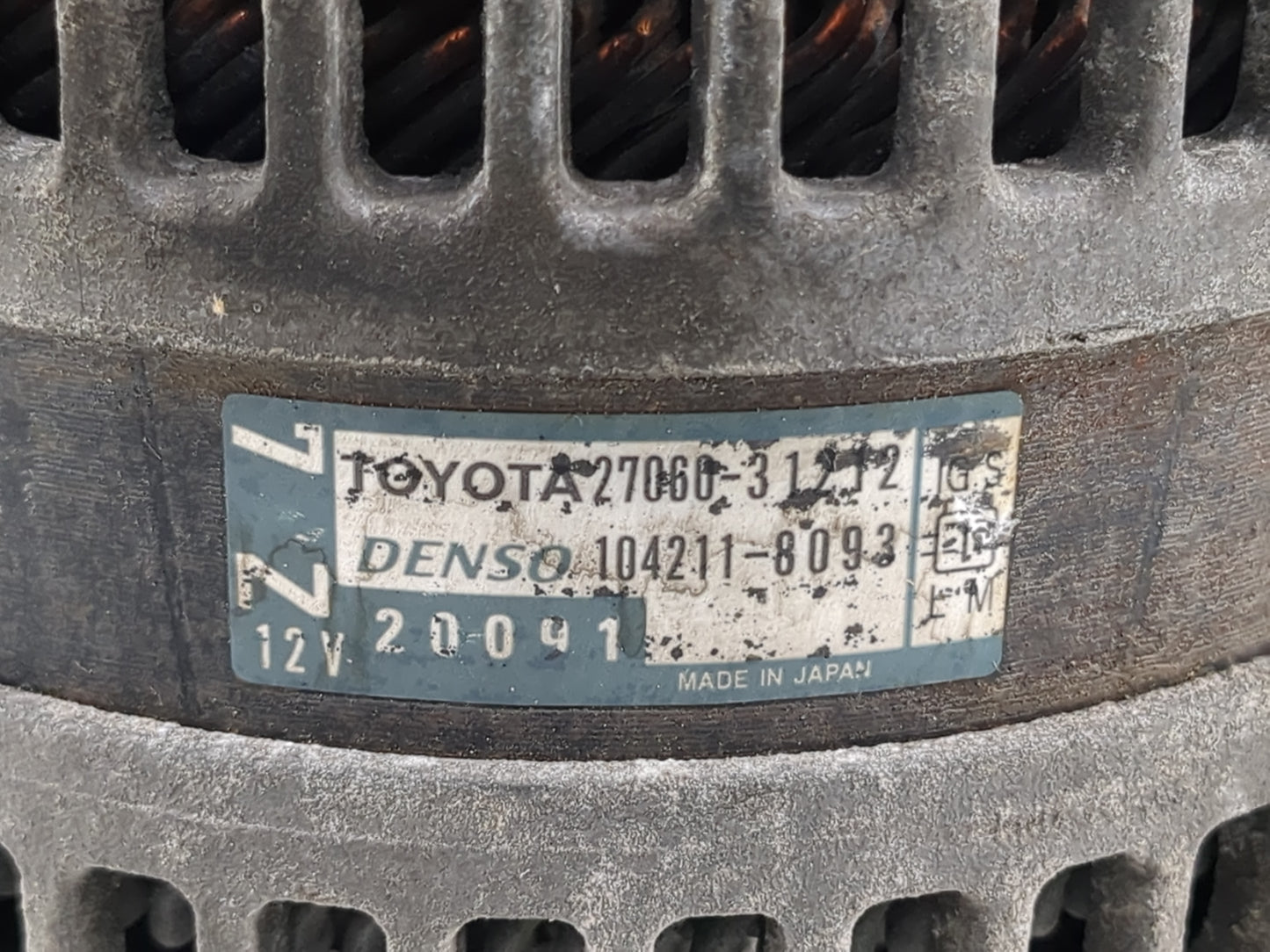 2016-2017 Lexus Is300 Alternator Replacement Generator Charging Assembly Engine OEM P/N:27060-31212 104211-8093 Fits OEM Use