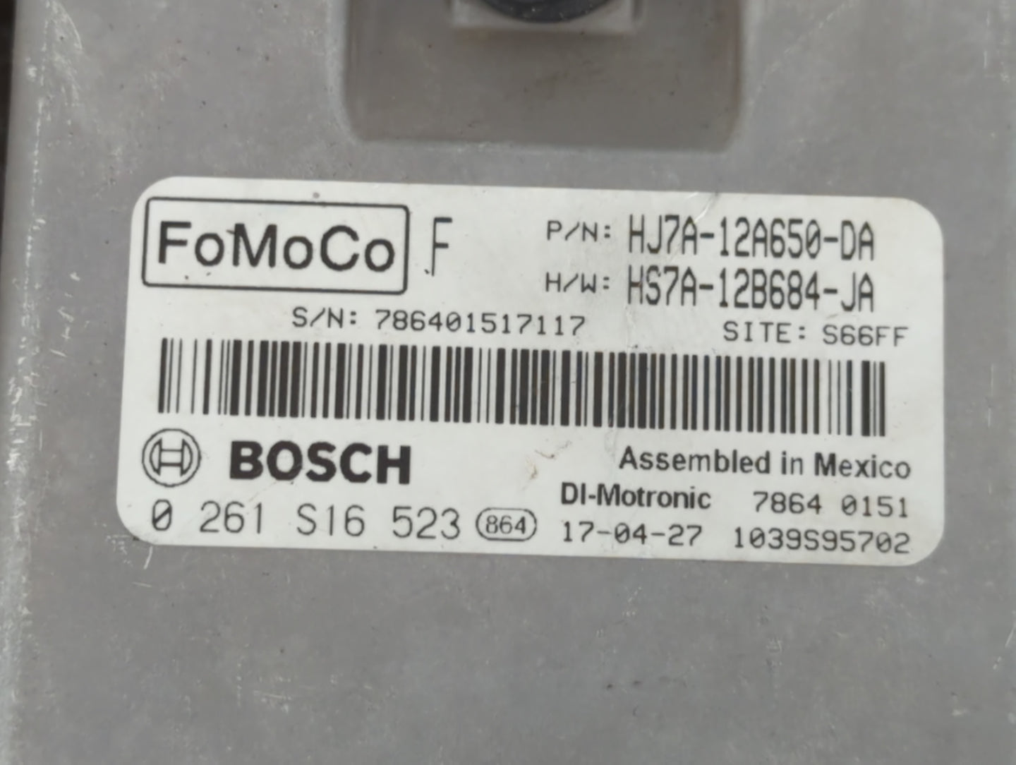 2015-2019 Lincoln Mkc PCM Engine Control Computer ECU ECM PCU OEM P/N:HS7A-12B684-JA HJ7A-12A650-DA Fits OEM Used Auto Parts