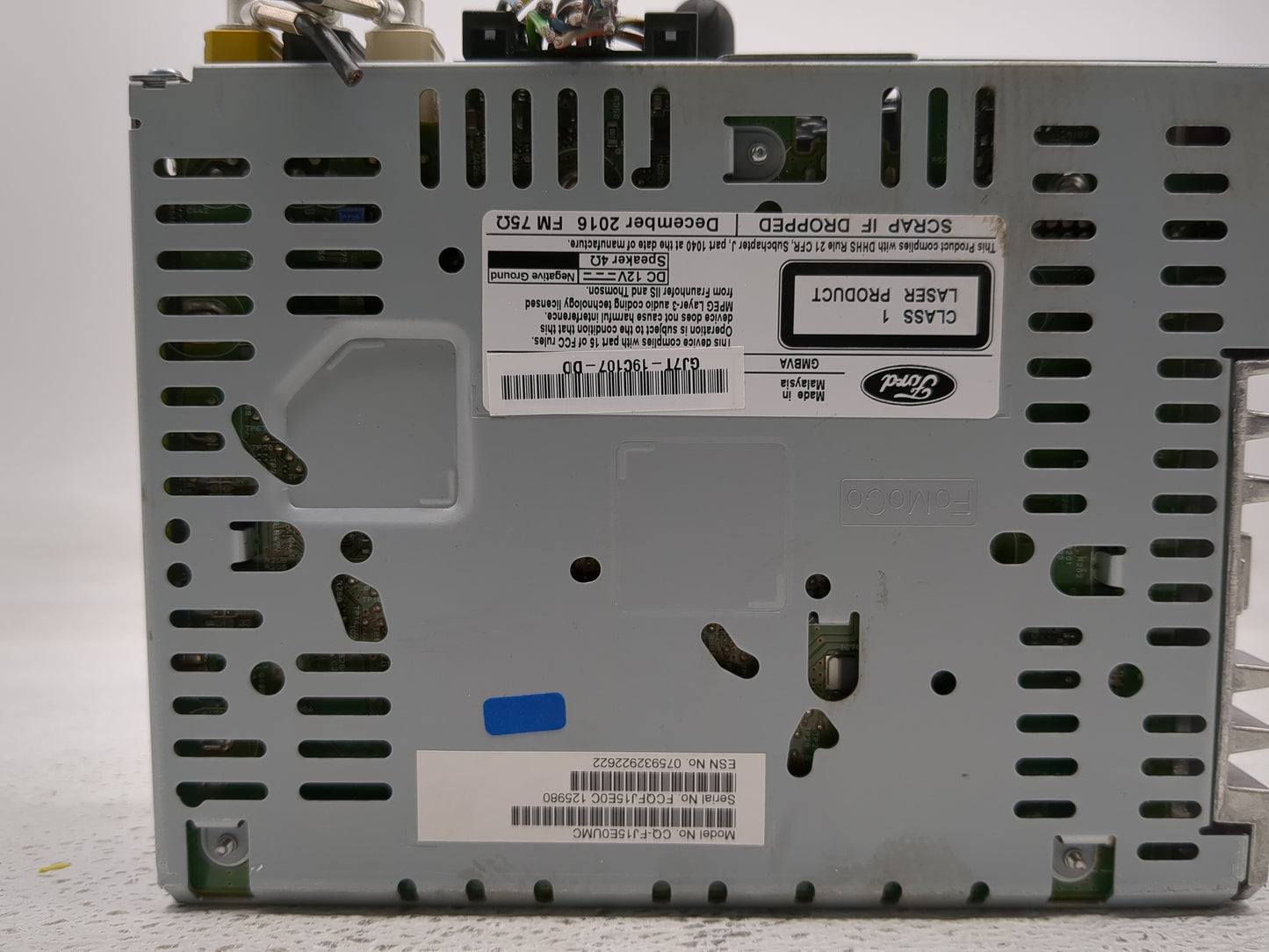 2017-2019 Lincoln Mkc Radio AM FM Cd Player Receiver Replacement P/N:GJ7T-19C107-DD Fits Fits 2017 2018 2019 OEM Used Auto P