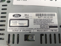 2017-2019 Lincoln Mkc Radio AM FM Cd Player Receiver Replacement P/N:GJ7T-19C107-DD Fits Fits 2017 2018 2019 OEM Used Auto P
