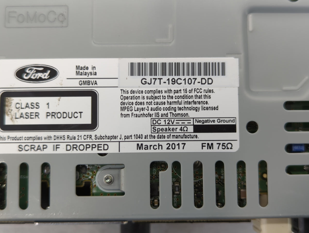 2017-2019 Lincoln Mkc Am Fm Cd Player Radio Receiver 458972 - Oemusedautoparts1.com