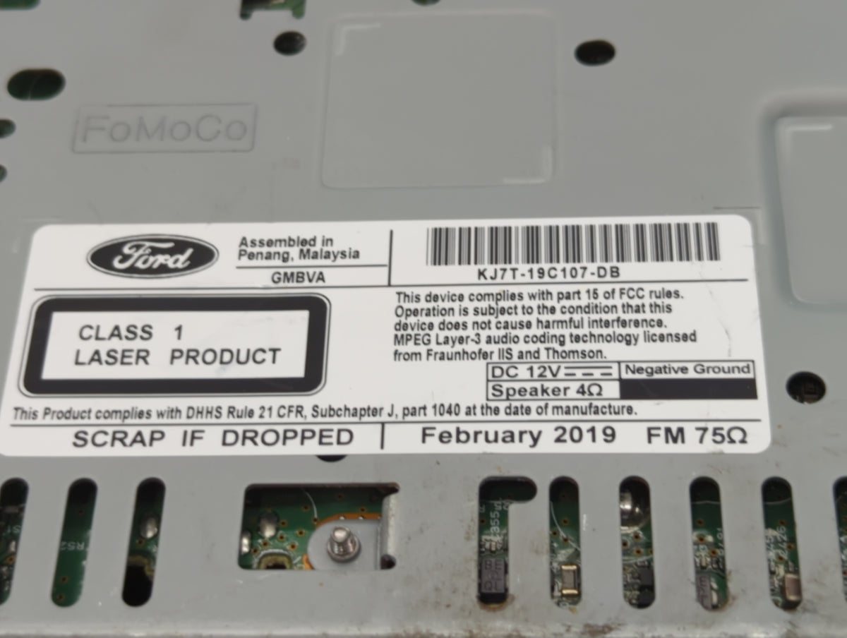 2017-2019 Lincoln Mkc Am Fm Cd Player Radio Receiver 466108 - Oemusedautoparts1.com