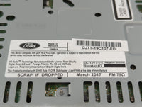 2017-2019 Lincoln Mkc Radio AM FM Cd Player Receiver Replacement P/N:GJ7T-19C107-ED Fits Fits 2017 2018 2019 OEM Used Auto P