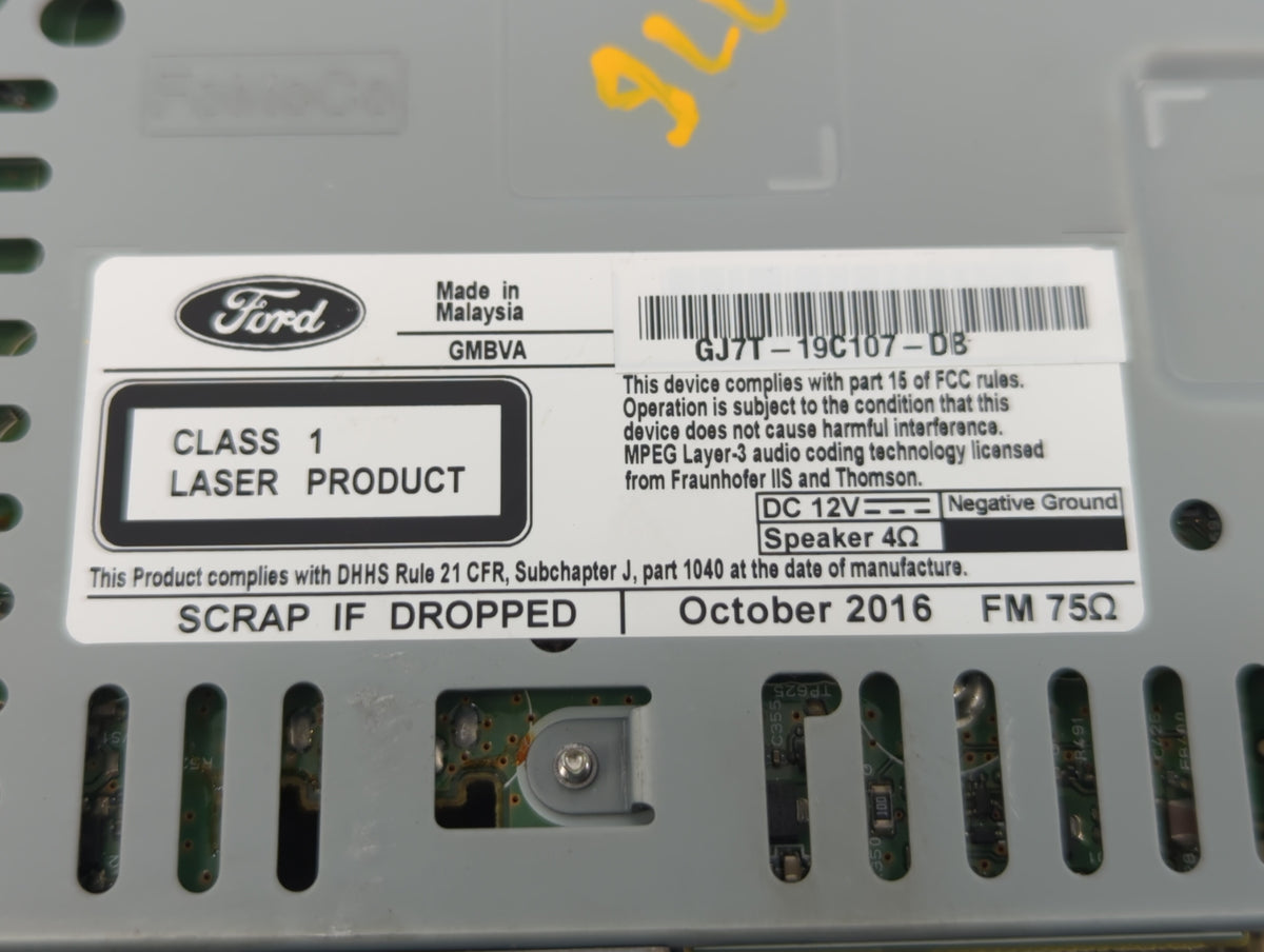 2017-2019 Lincoln Mkc Am Fm Cd Player Radio Receiver 572365 - Oemusedautoparts1.com