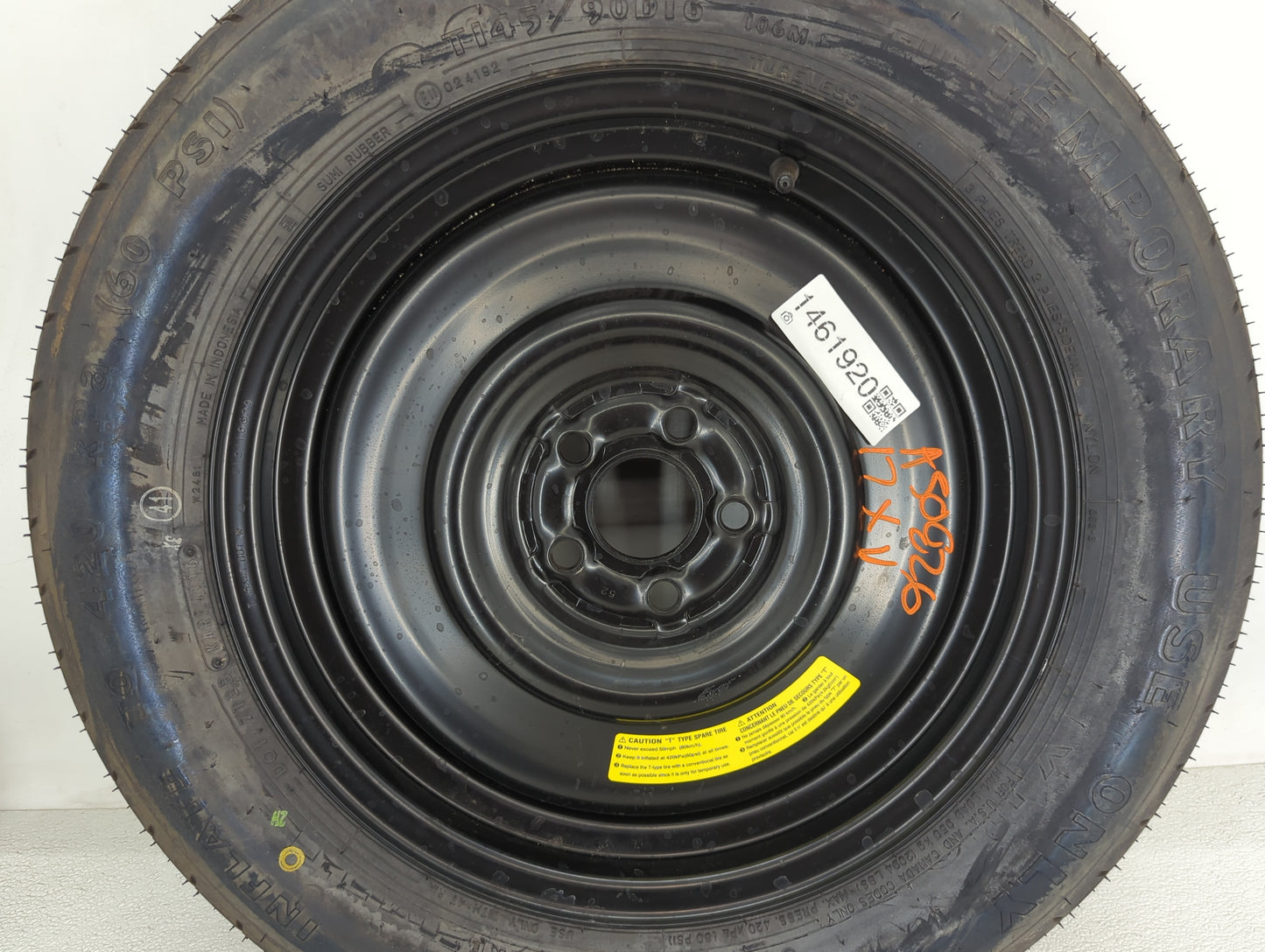 2017 Lincoln Mkx Spare Donut Tire Wheel Rim Oem - Oemusedautoparts1.com