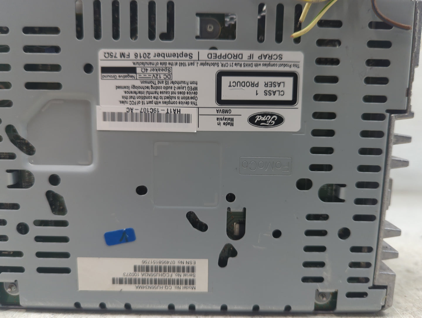 2017-2018 Lincoln Mkx Radio AM FM Cd Player Receiver Replacement P/N:HA1T-19C107-AC CQ-HJ56N3AMA Fits Fits 2017 2018 2019 20