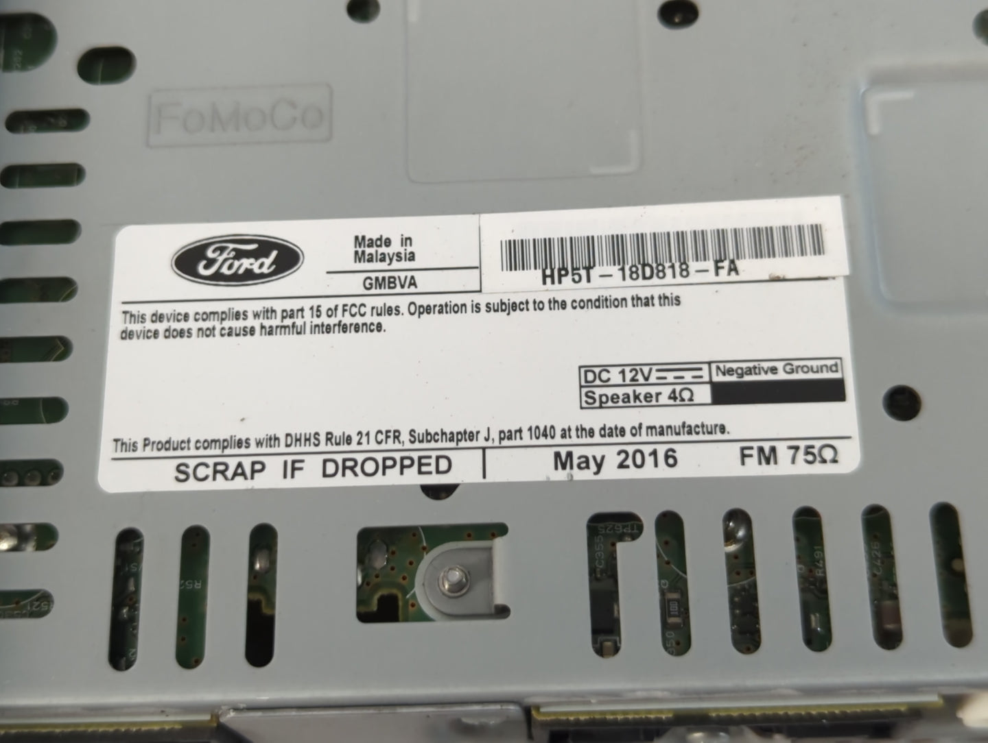2017-2020 Lincoln Mkz Radio AM FM Cd Player Receiver Replacement P/N:HP5T-18D818-FA Fits Fits 2017 2018 2019 2020 OEM Used A
