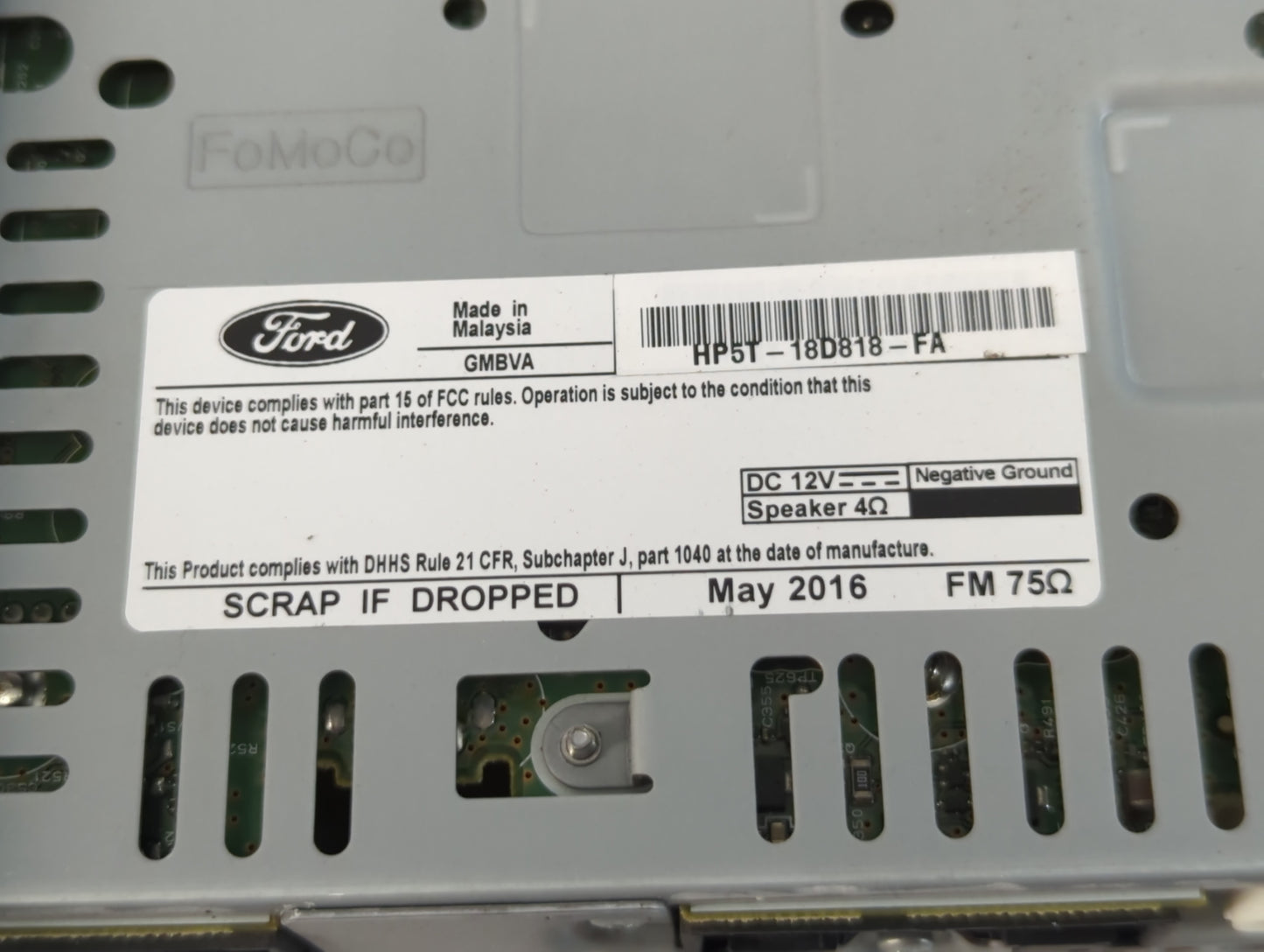 2017-2020 Lincoln Mkz Radio AM FM Cd Player Receiver Replacement P/N:HP5T-18D818-FA Fits Fits 2017 2018 2019 2020 OEM Used A
