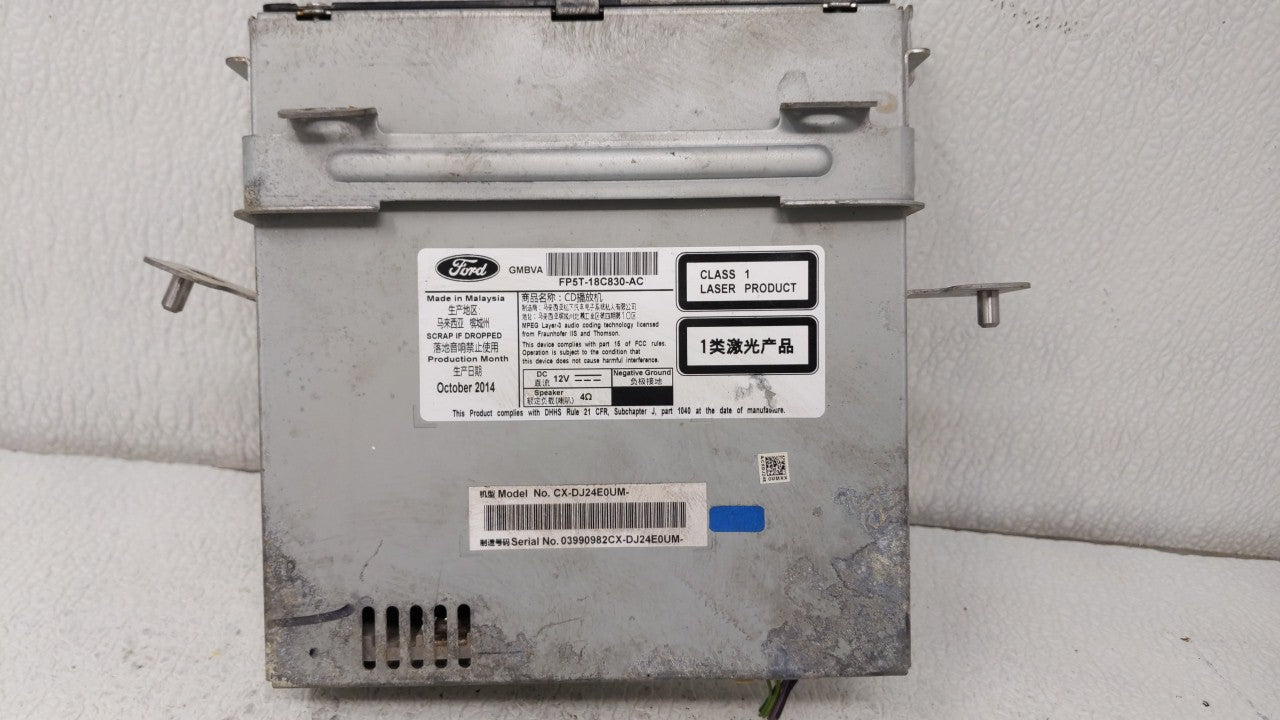 2015-2020 Lincoln Mkz Radio AM FM Cd Player Receiver Replacement P/N:HP5T-18C830-AC FP5T-18C830-AC Fits OEM Used Auto Parts 